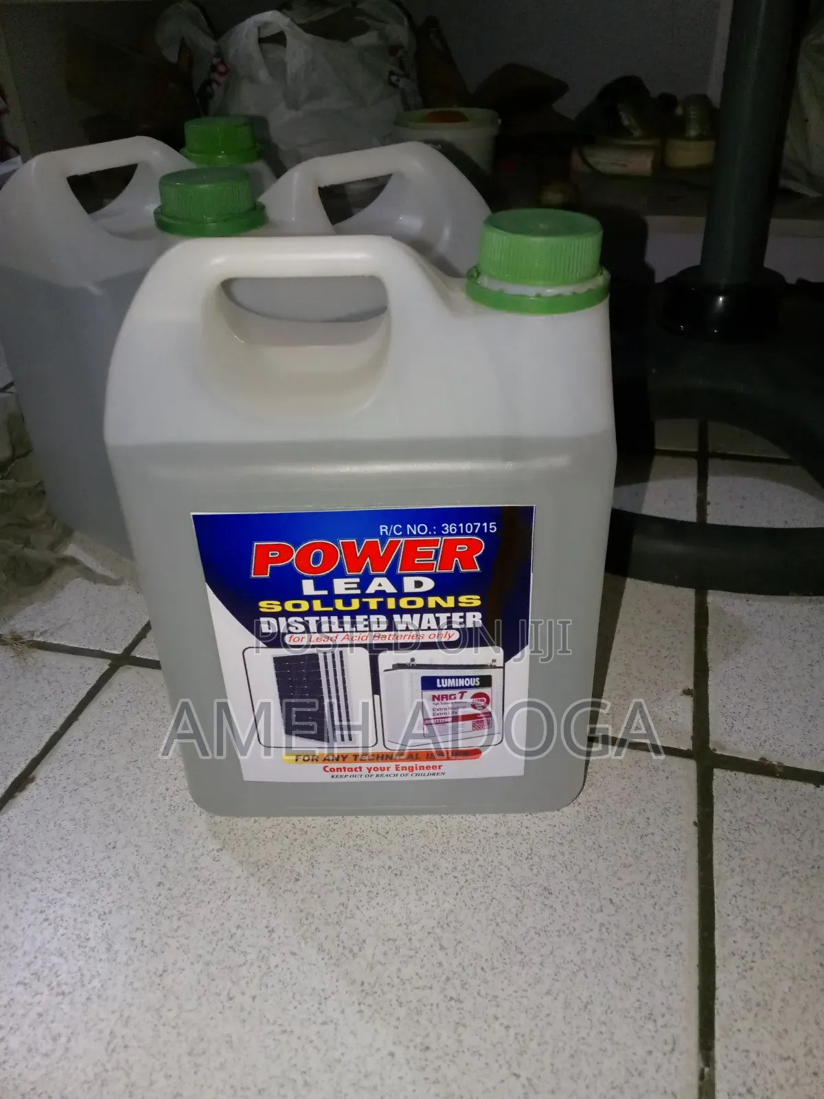 4 Liters of Distilled Water for Tubular Batteries