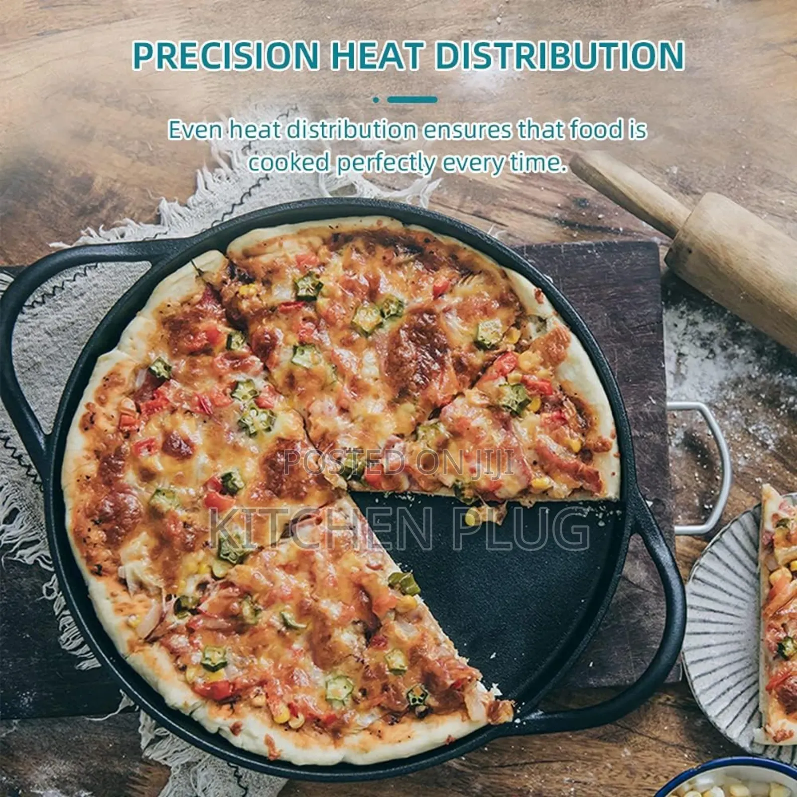 Cast Iron Pizza Pan 12 Inch With Dual Handles