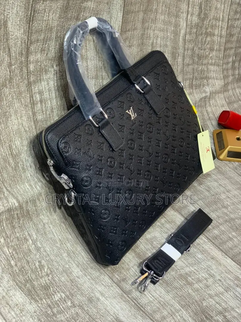 Louis Vuitton Quality Luxury Men Genuine Leather Laptop Bag