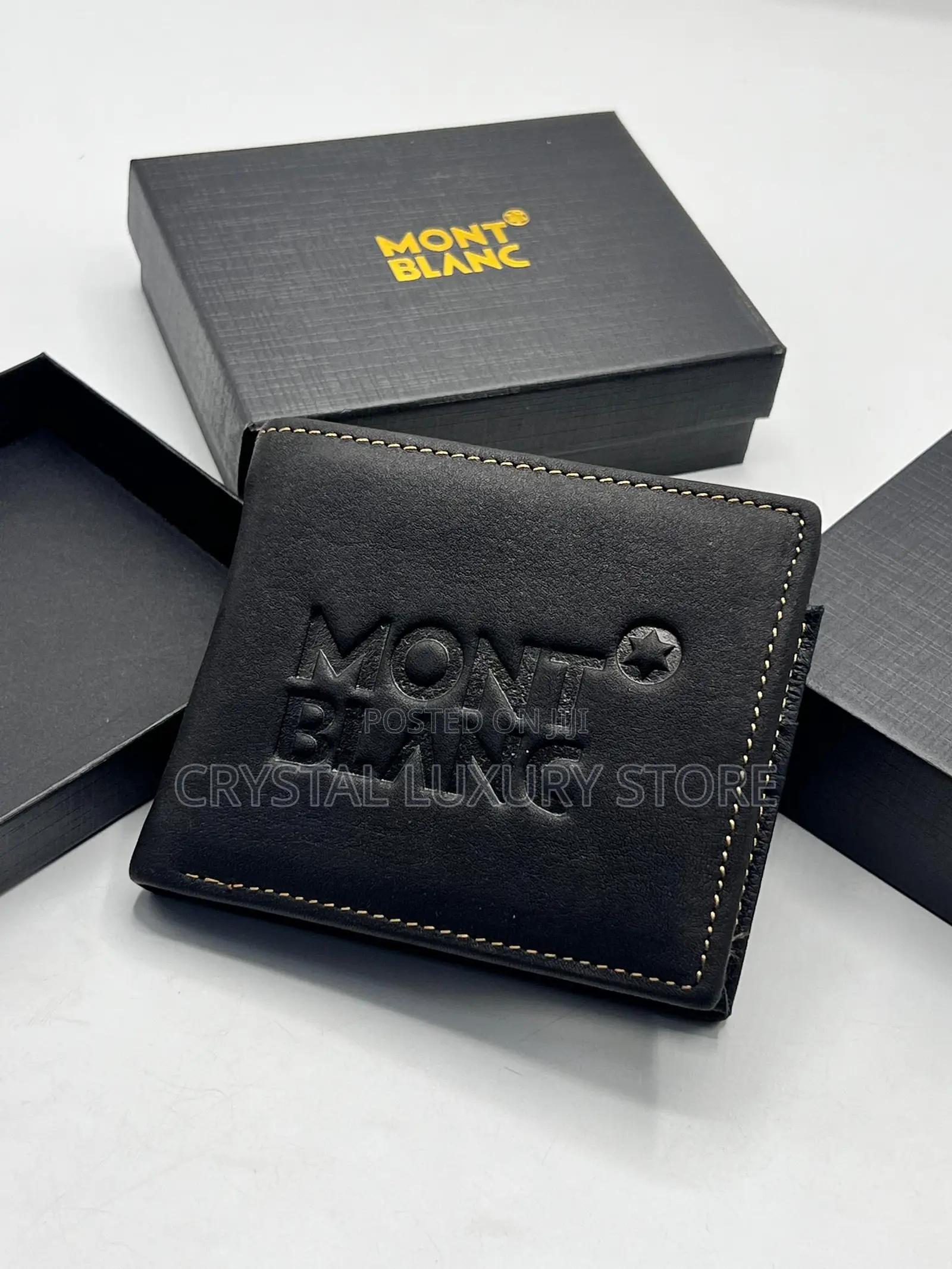 Mont Blanc Quality Luxury Men Genuine Leather Wallet
