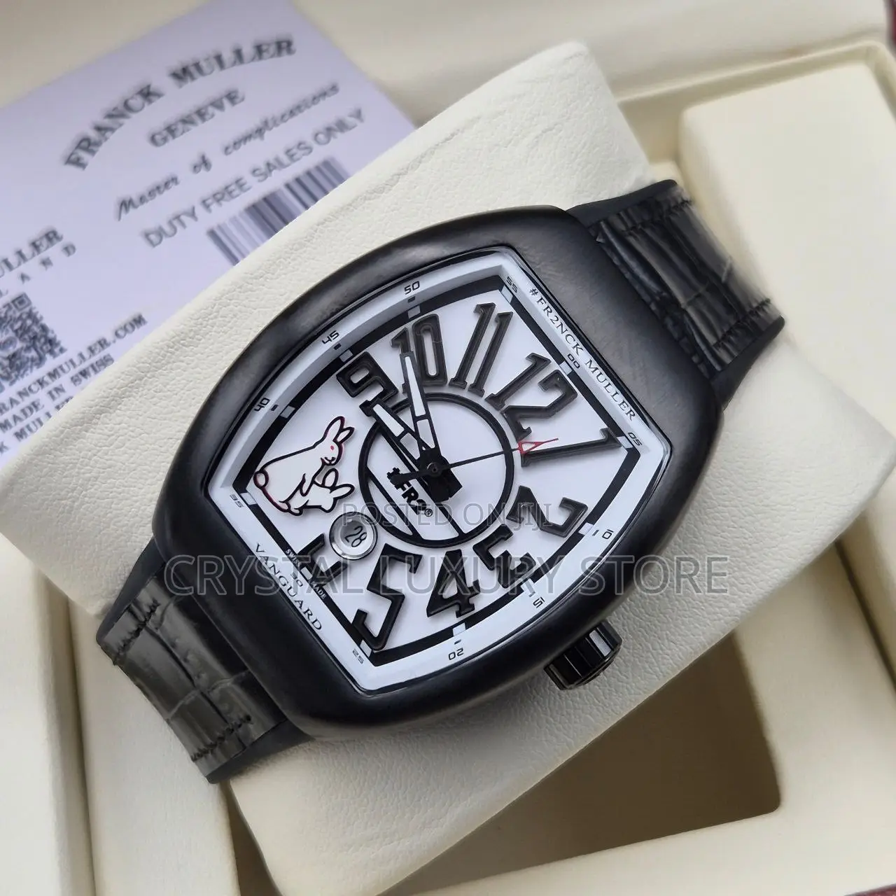 Franck Muller Quality Men Genuine Leather Wristwatch