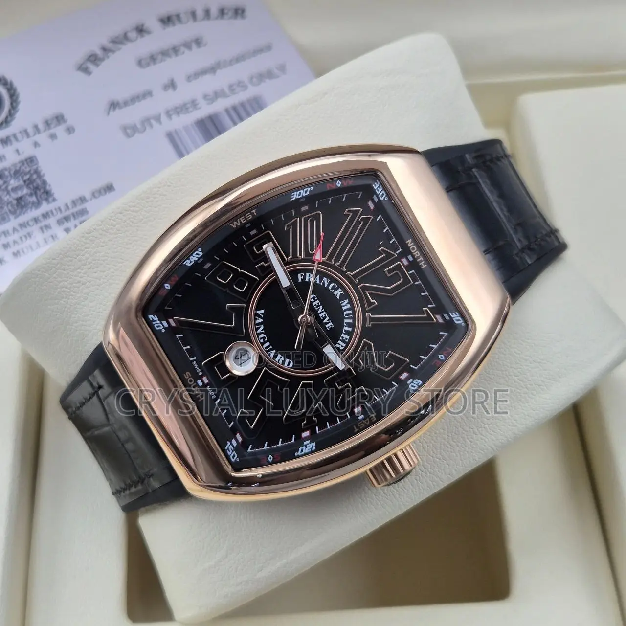 Franck Muller Quality Men Genuine Leather Wristwatch