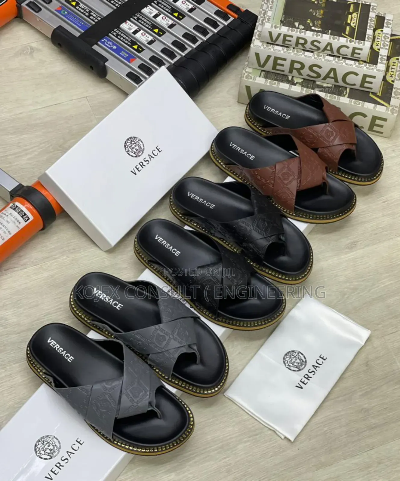 Versace Quality Leather Slippers