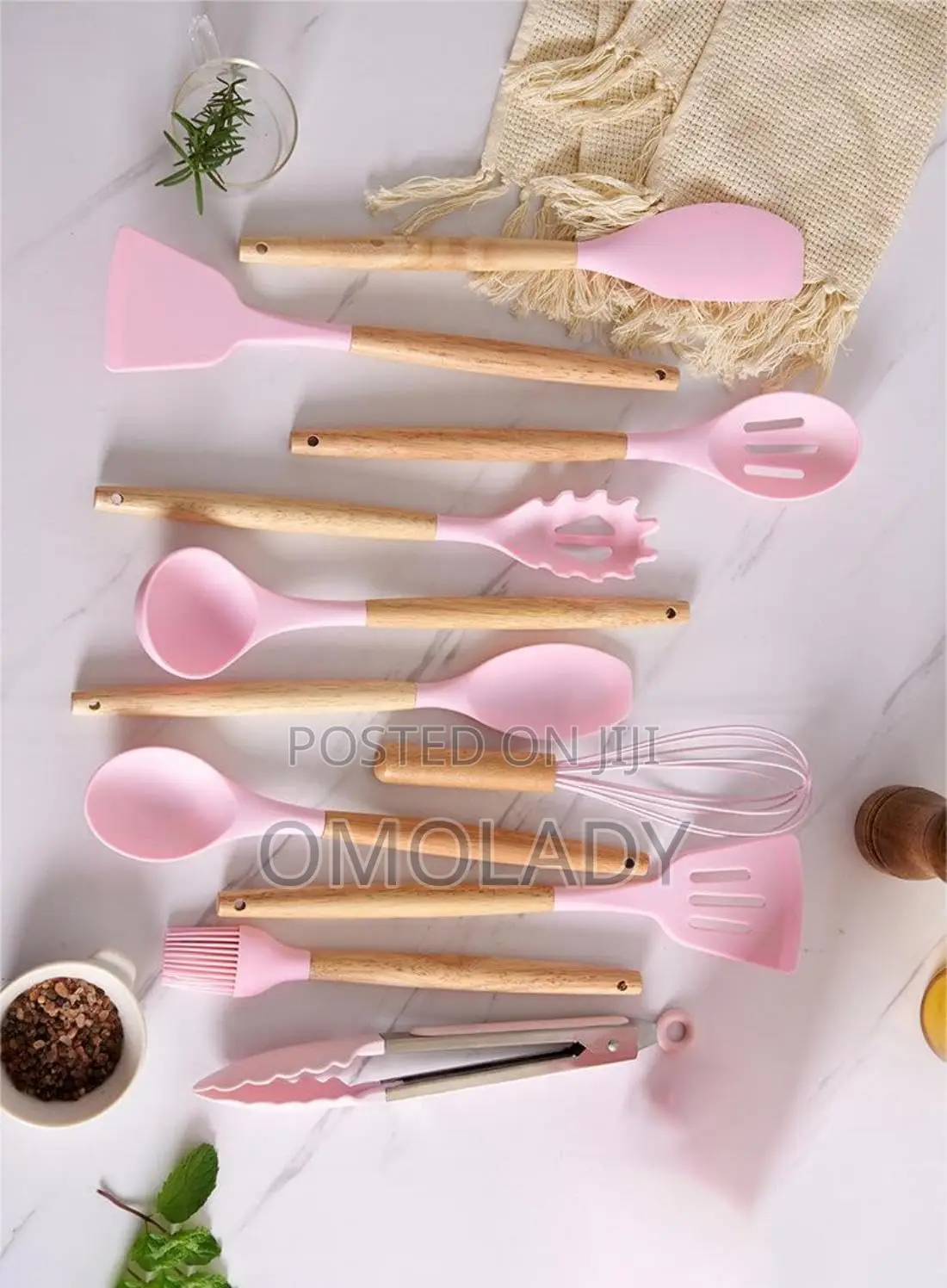 19 PCS Kitchen Cooking Utensils and Knife Set With Block