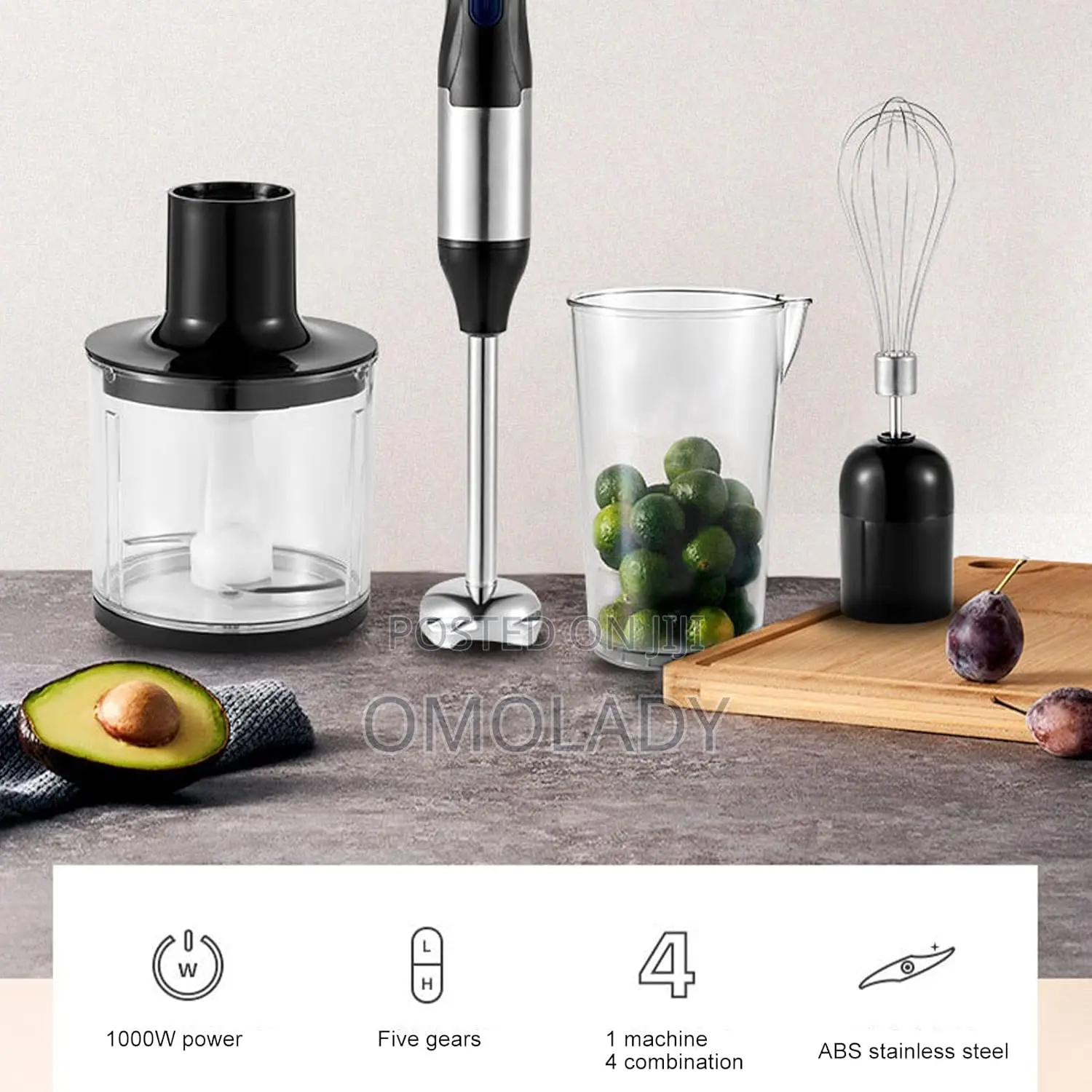 4 in 1 Multifunctional Hand Blender, Immersion Hand Blender,