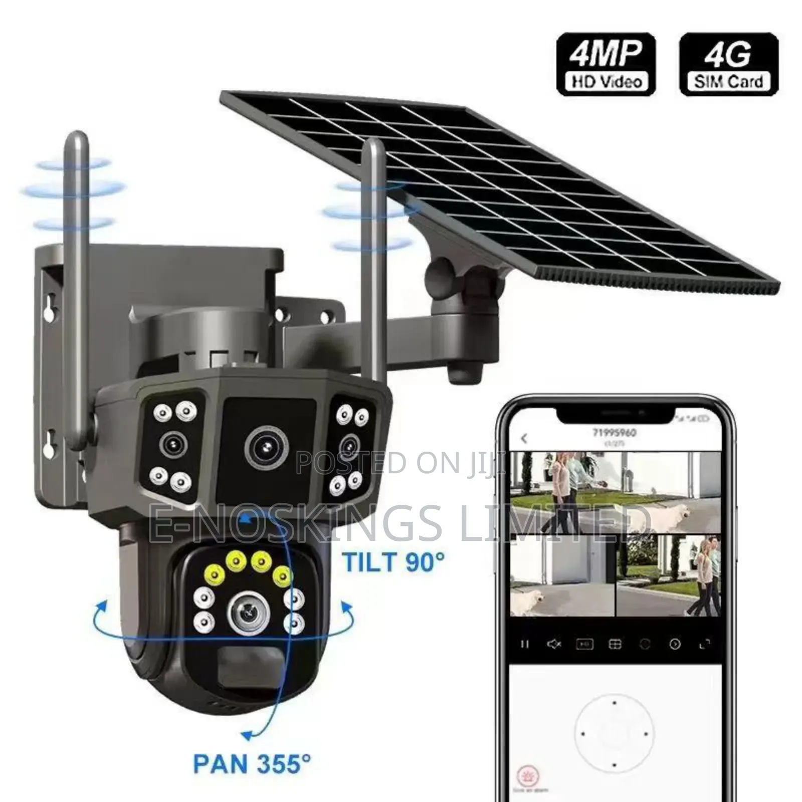Solar Camera 4 Lens 4g 5mp