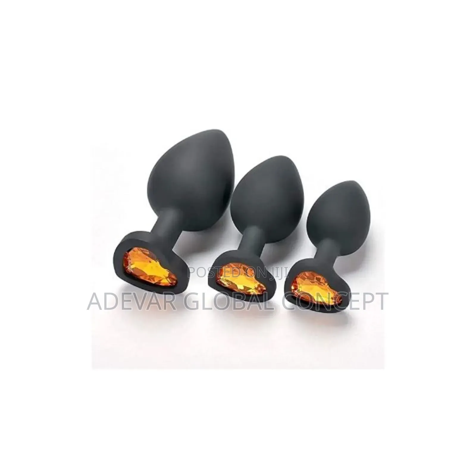 3pcs Heart-Shaped Jewelry Anal Butt Plug Sex Toys