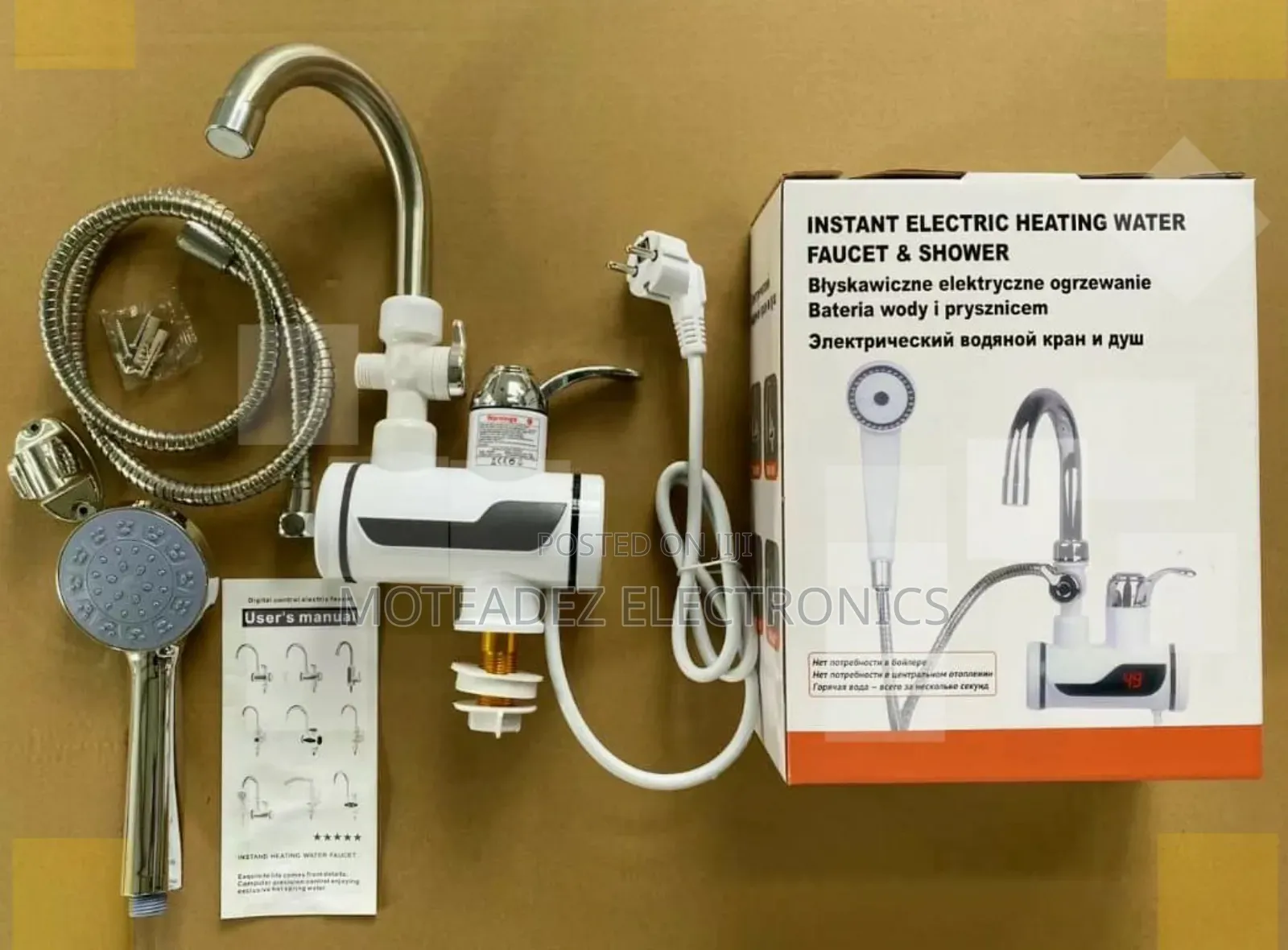 Instant Hot Water Electric Faucet Water Heater With Shower