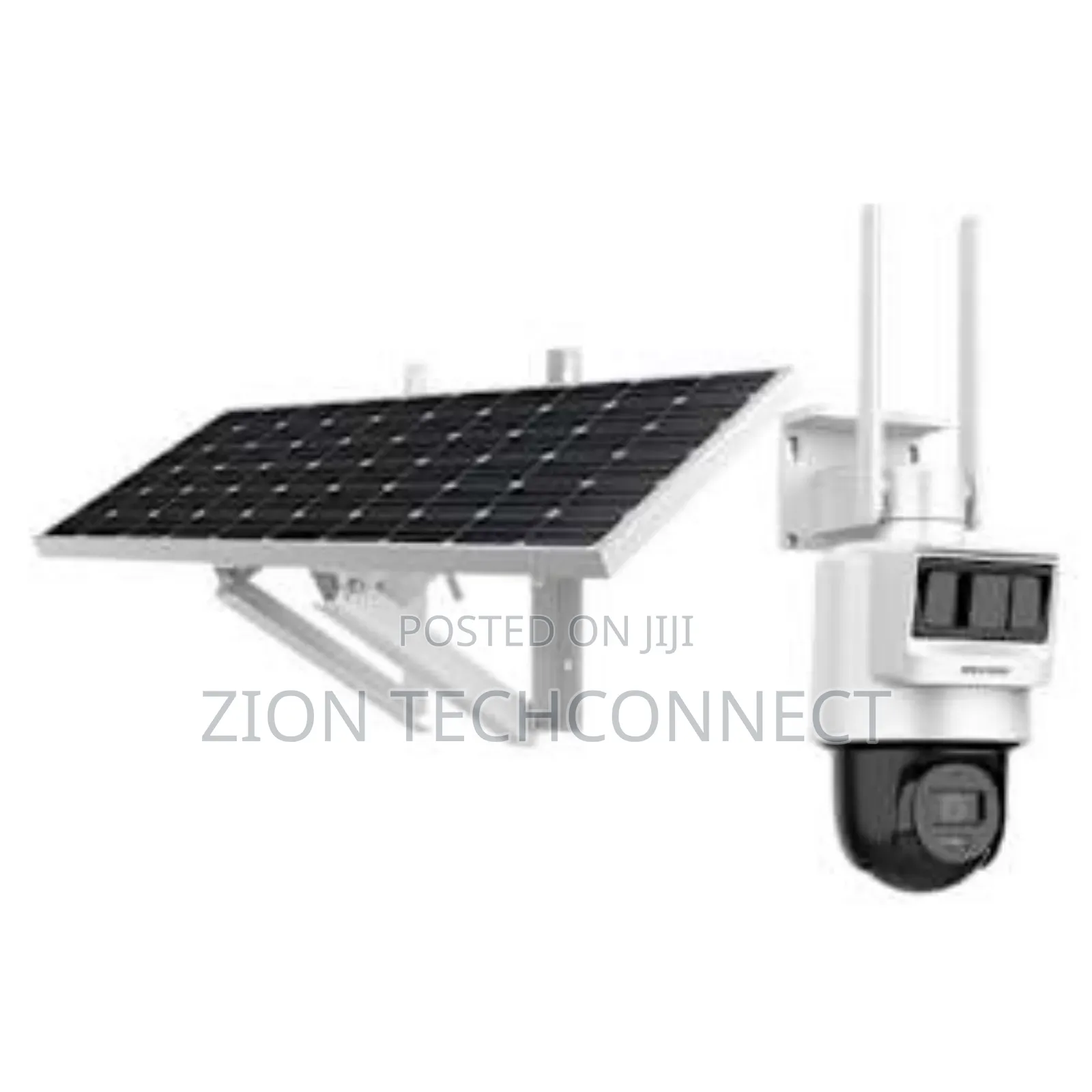 Hikvision Solar Powered Dual Security Pt Camera Setup - 2mp