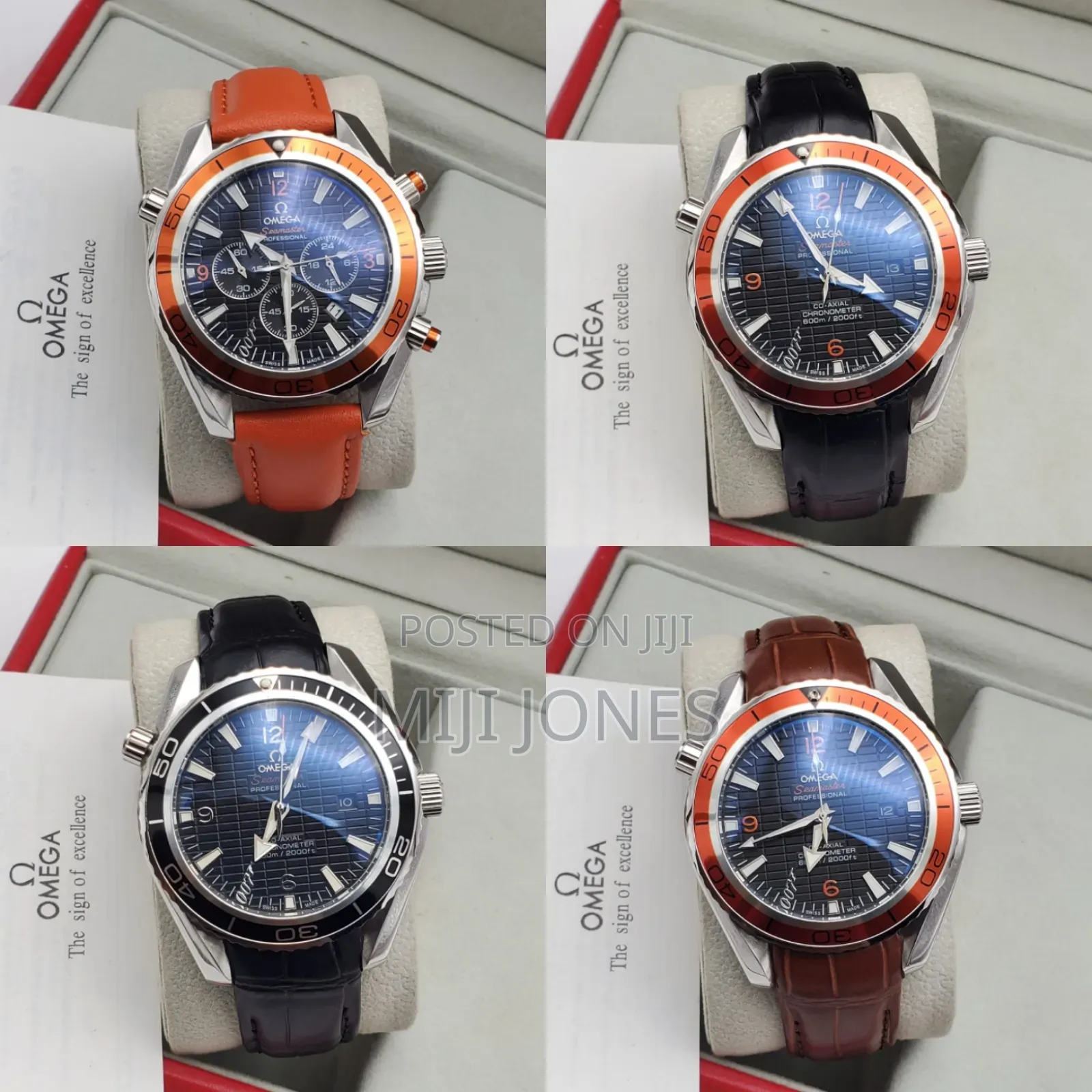 OMEGA Men Leather Watches