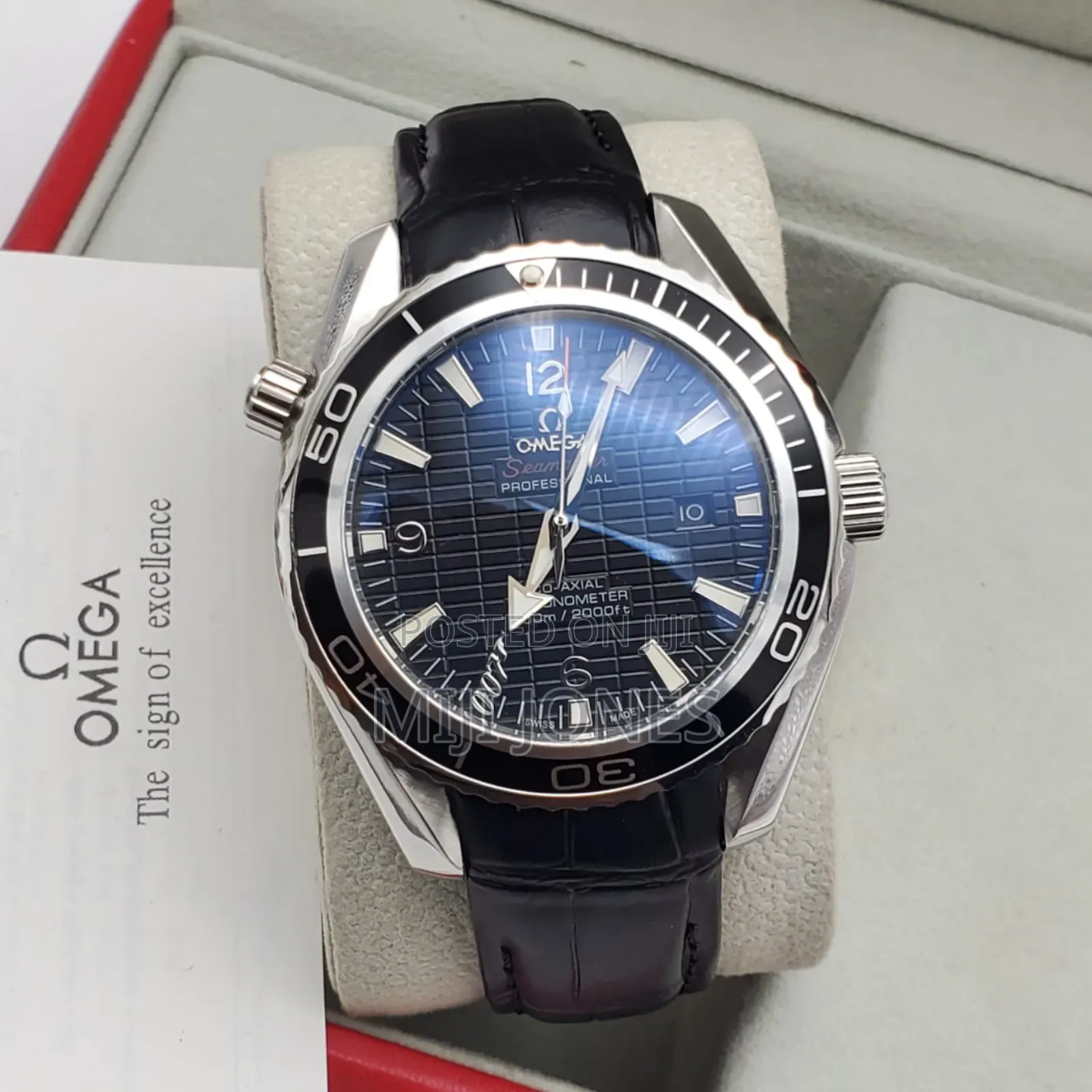 OMEGA Men Leather Watches