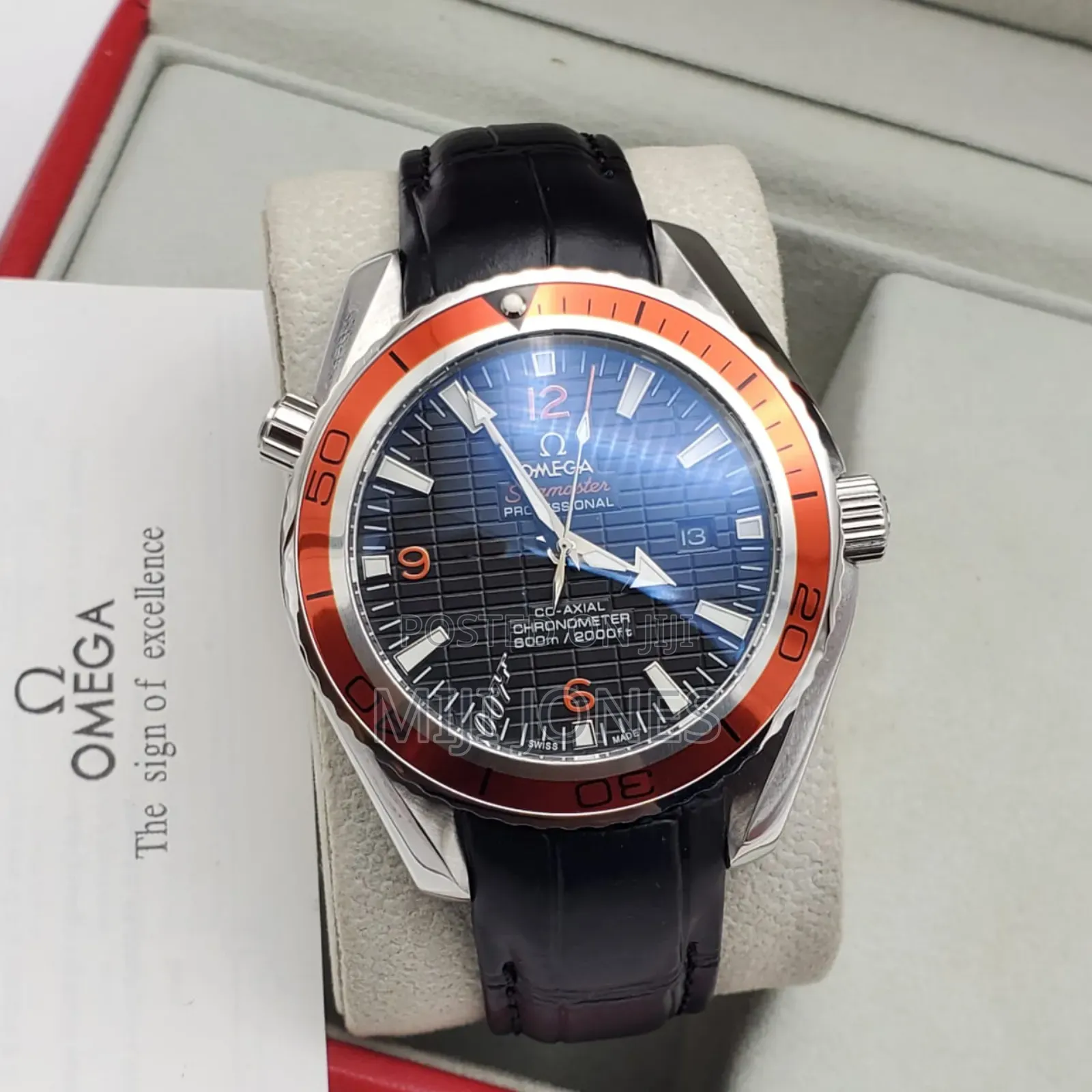 OMEGA Men Leather Watches