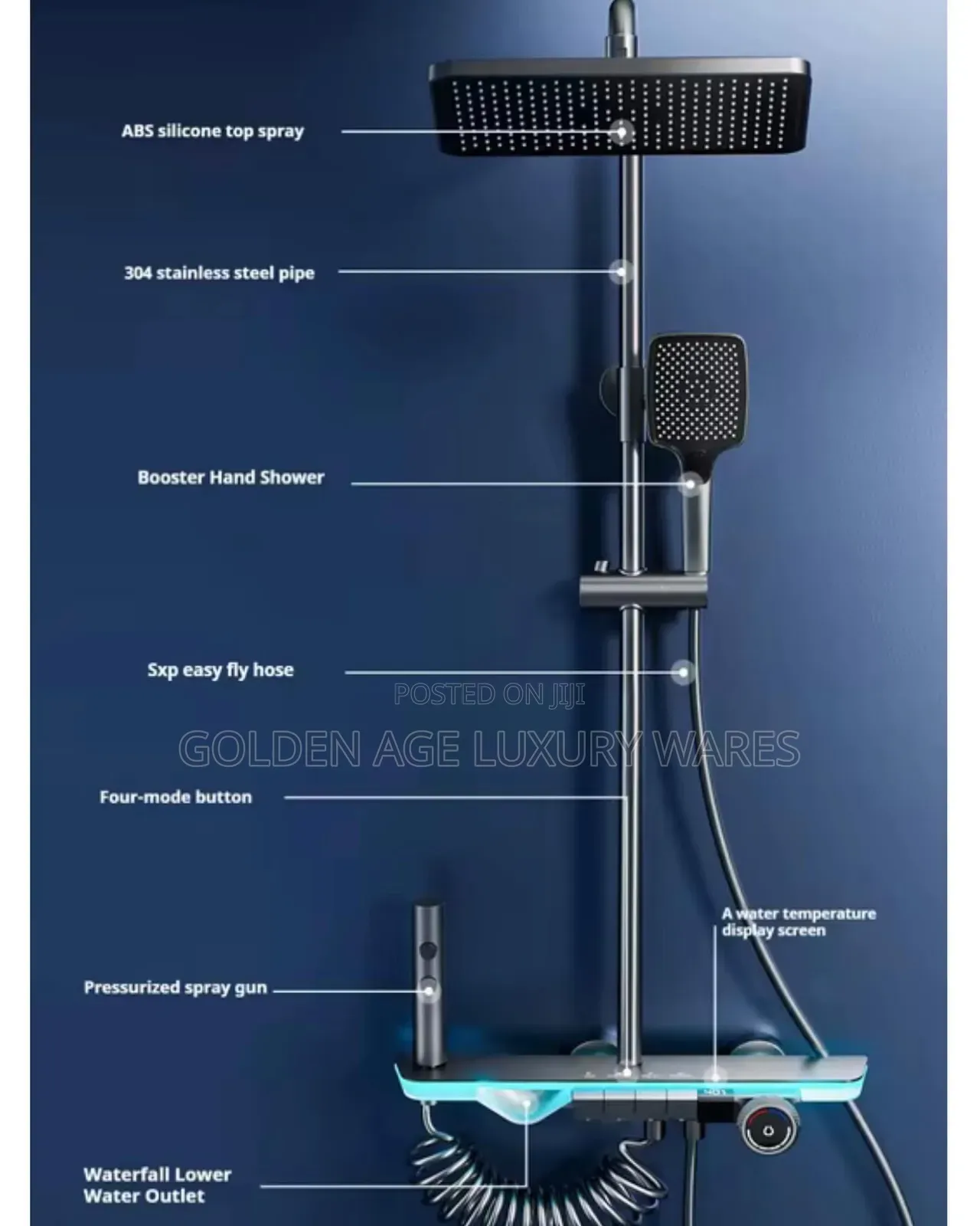 Thermostatic Shower With Temperature Display