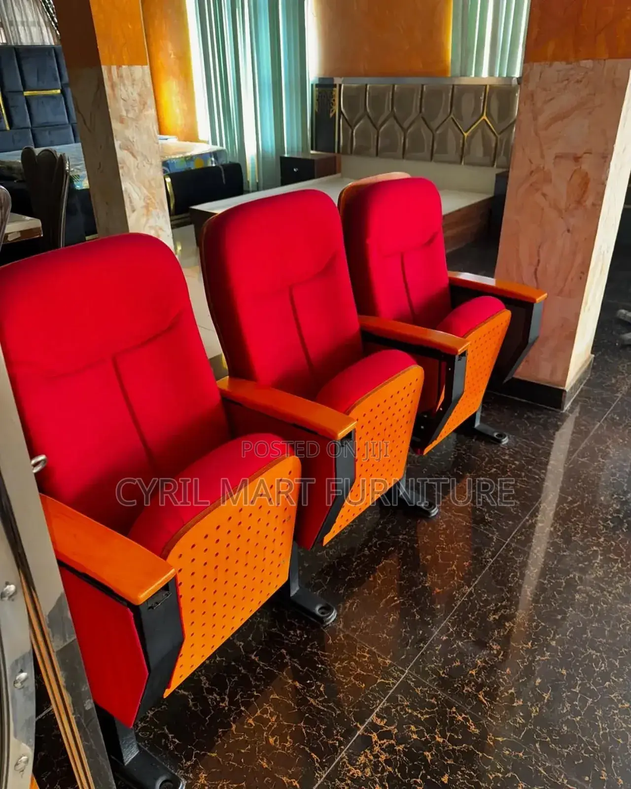Auditorium Chair With Writing Pad 5ft by Length