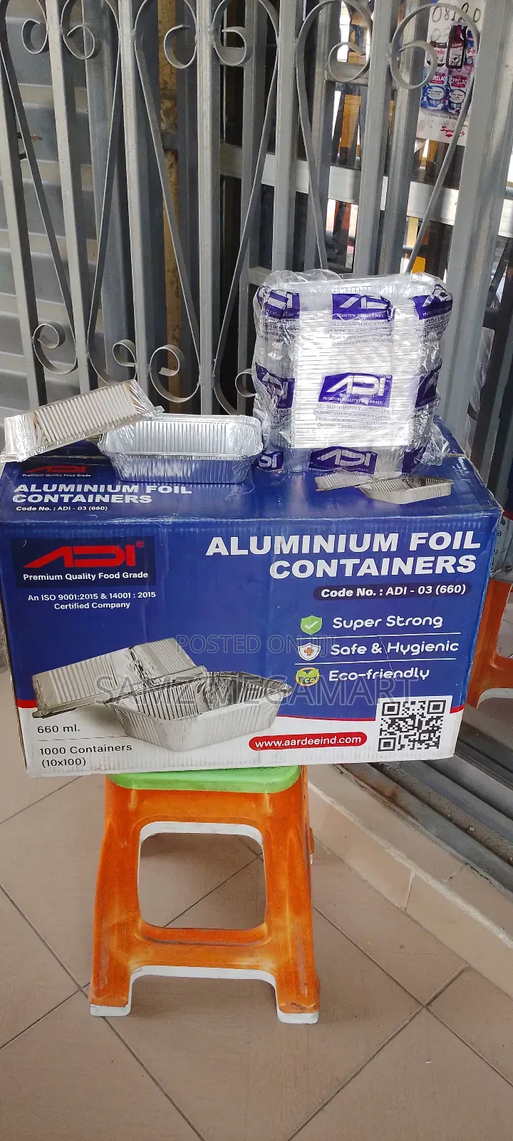 ADI Aluminum Foil Container 1000x660ml (10x100)