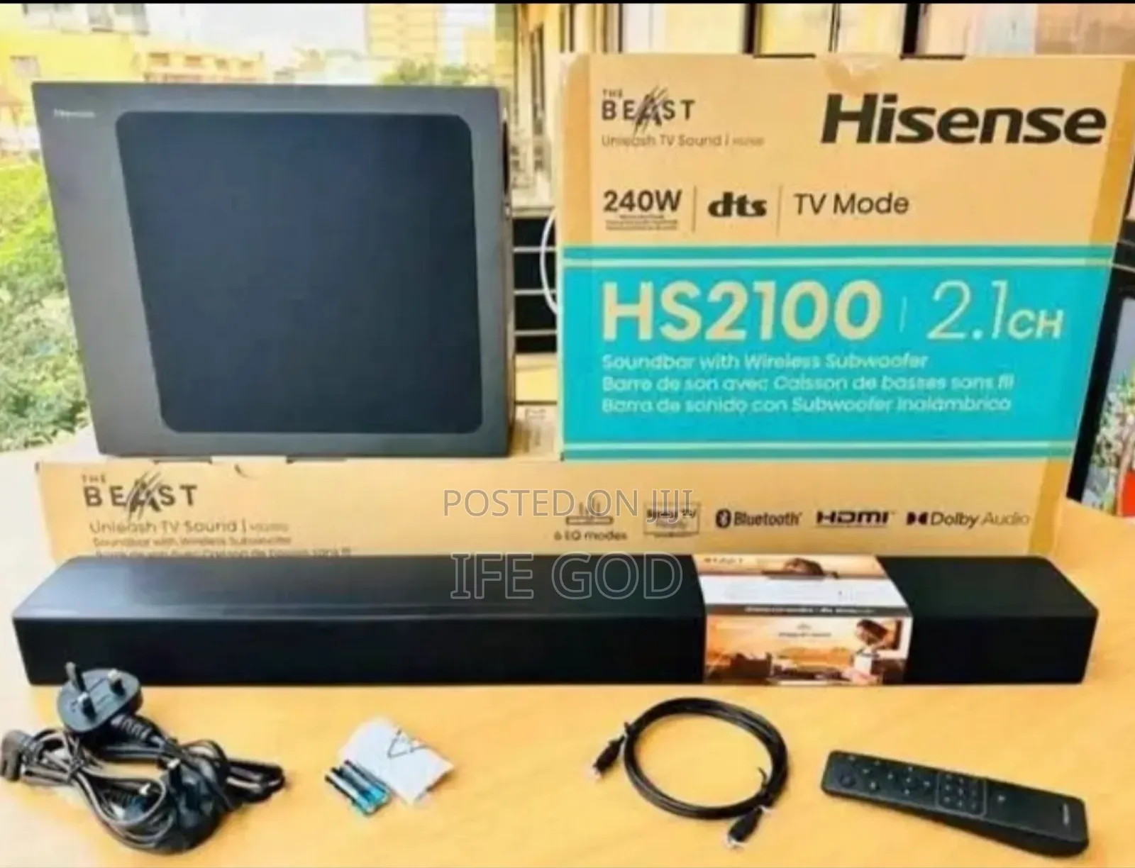 Original Hisense Powerful Soundbar 240watts Bluetooth USB