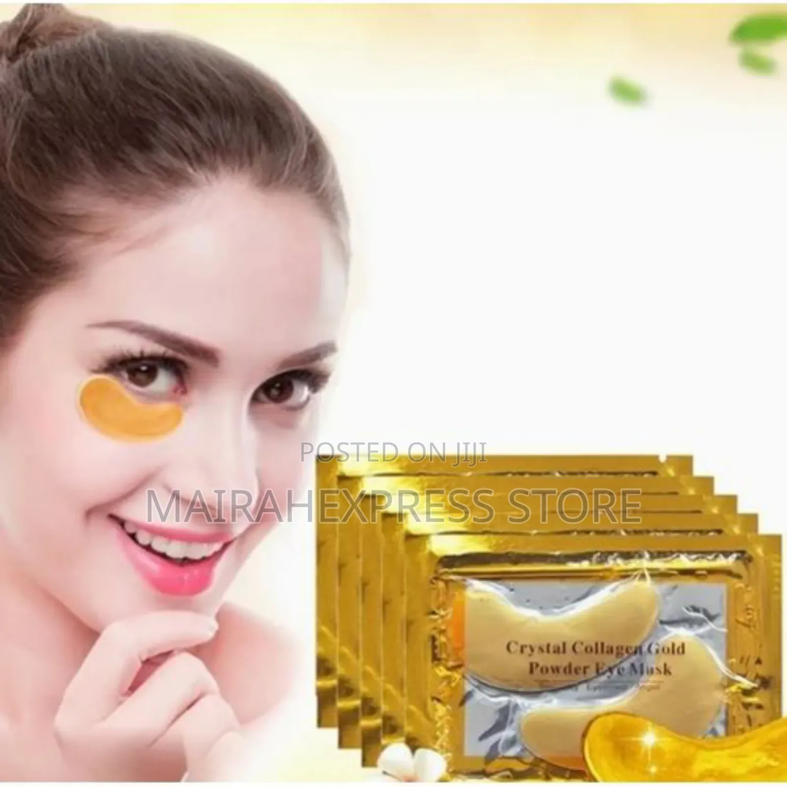 10pcs Gold Collagen Smooth Elastic Eye Mask