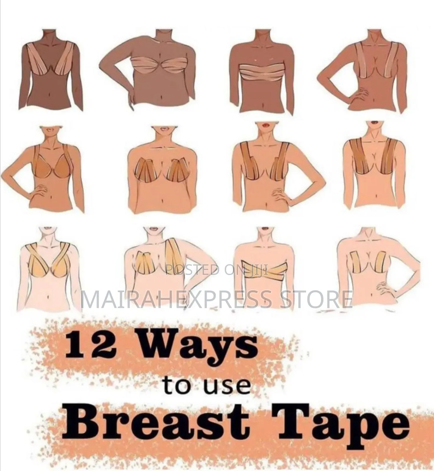 Breast Breathable Pushup Tape With Nipple Cover - Boob Tape