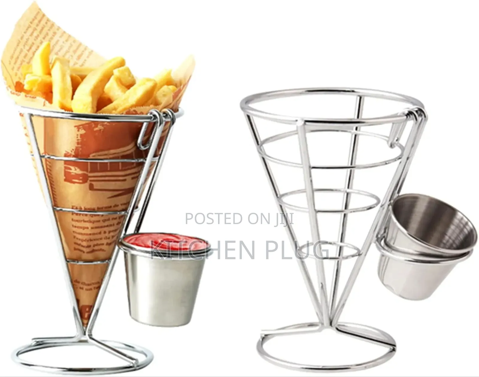 French Fries Stand With Sauce Dipper