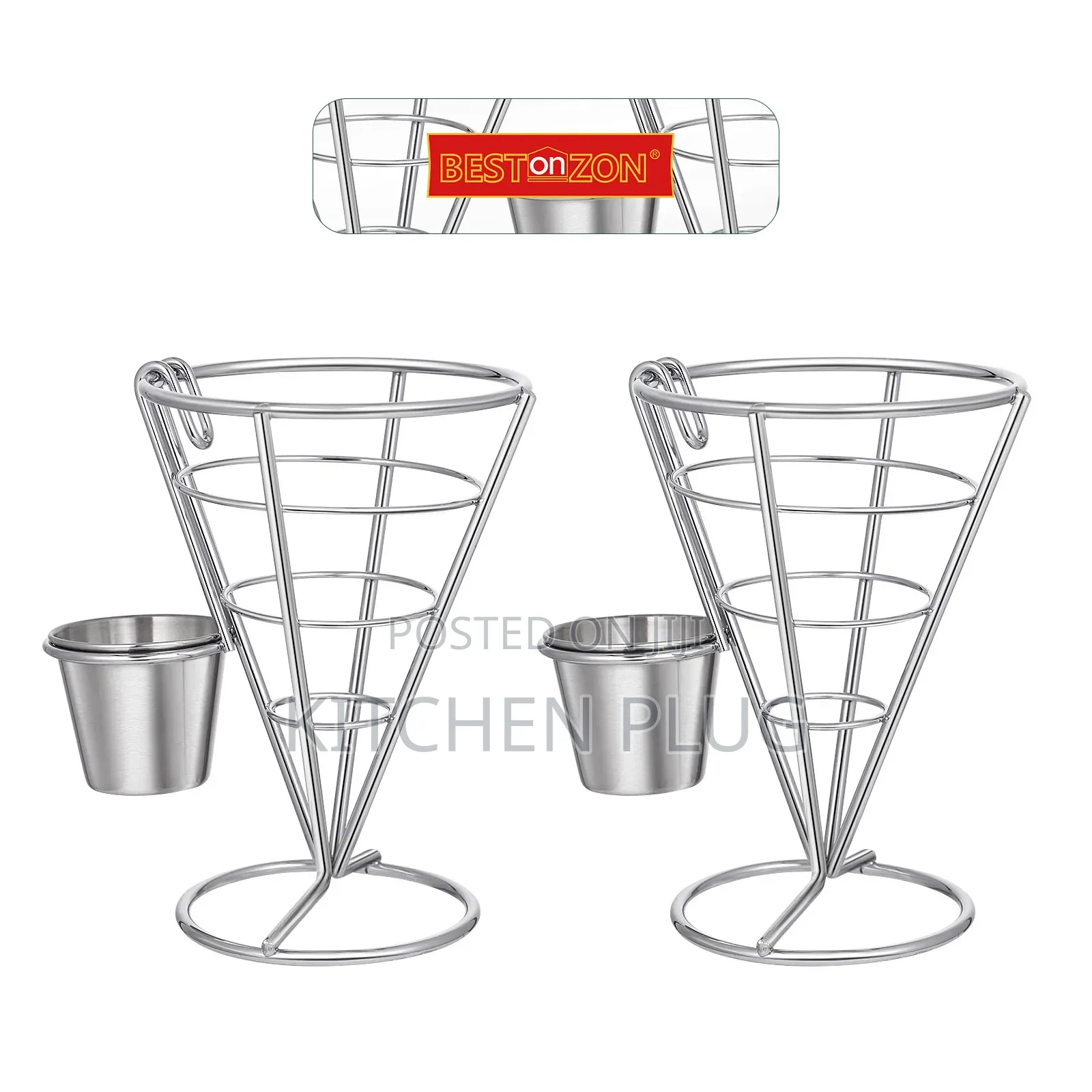 French Fries Stand With Sauce Dipper