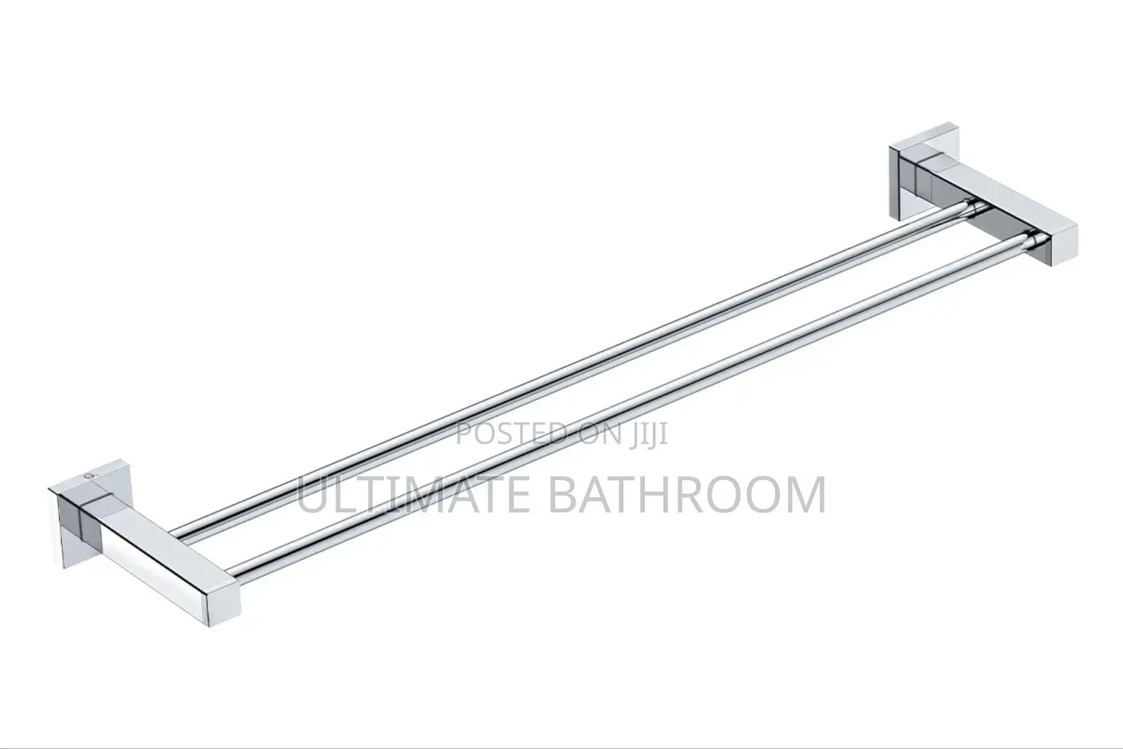 Pure Stainless Steel Square Shaped Double Towel Bar
