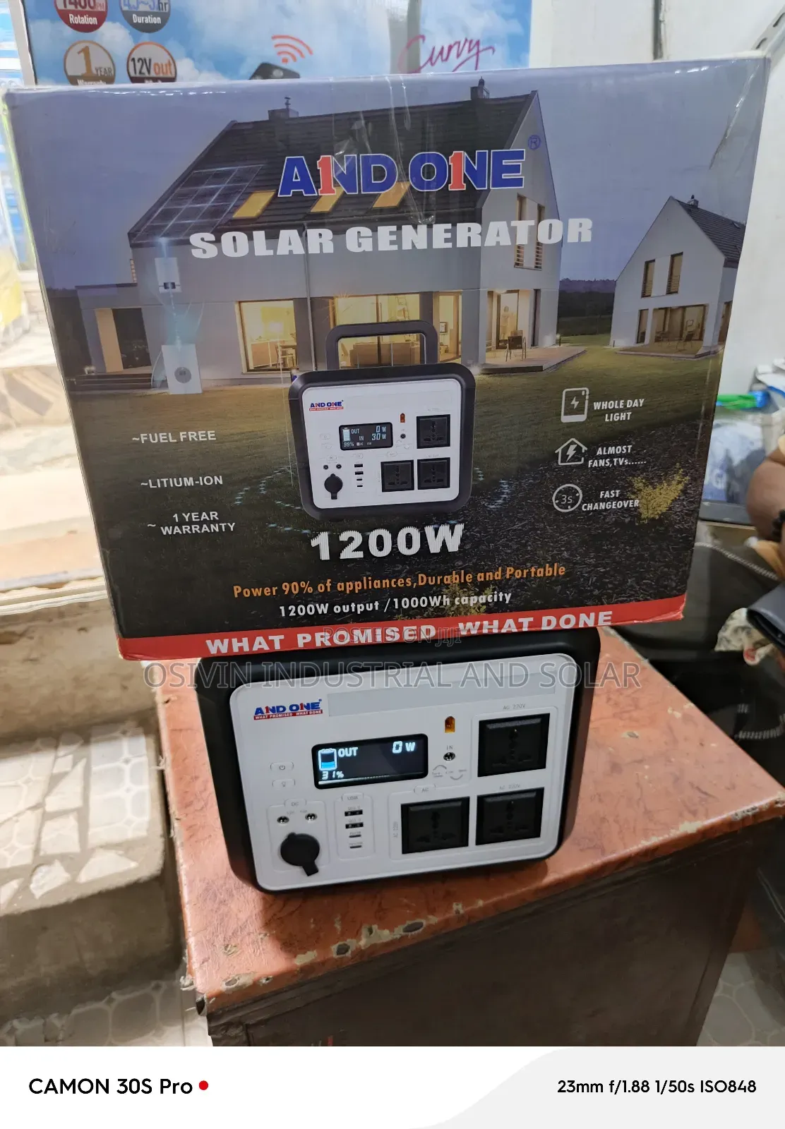 And One 1200w Solar Generator With 200w Solar Panel