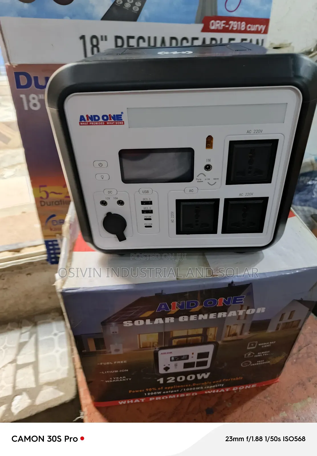And One 1200w Solar Generator With 200w Solar Panel