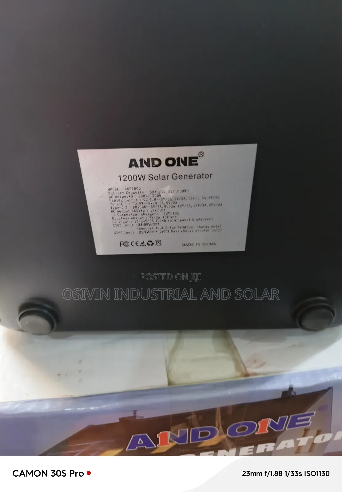 And One 1200w Solar Generator With 200w Solar Panel