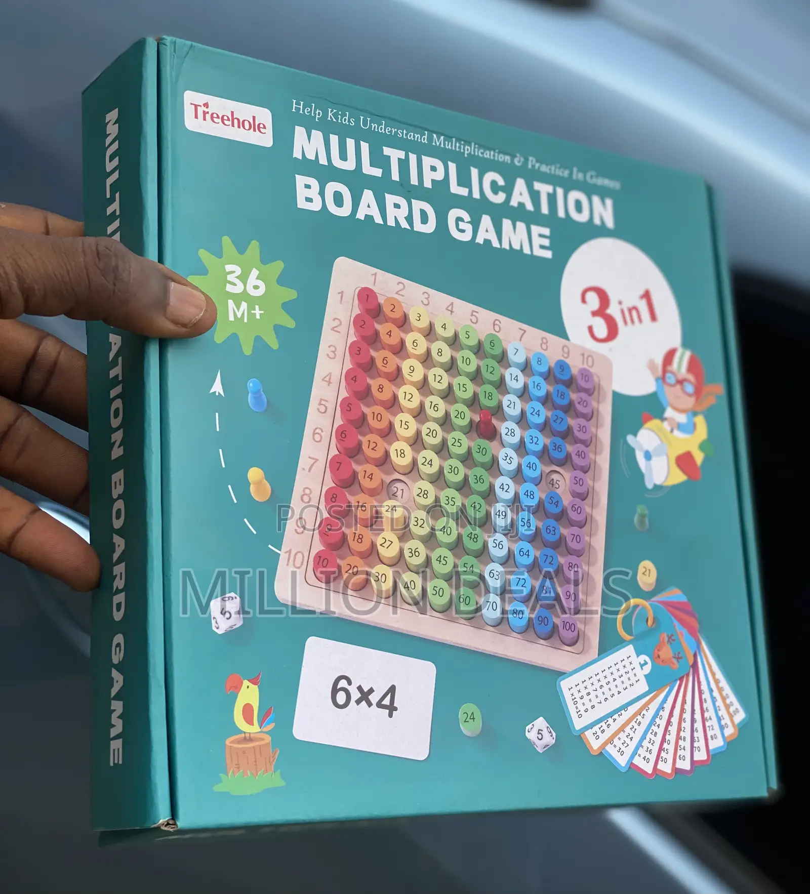 3in1 Multiplication Board Game Age 3+