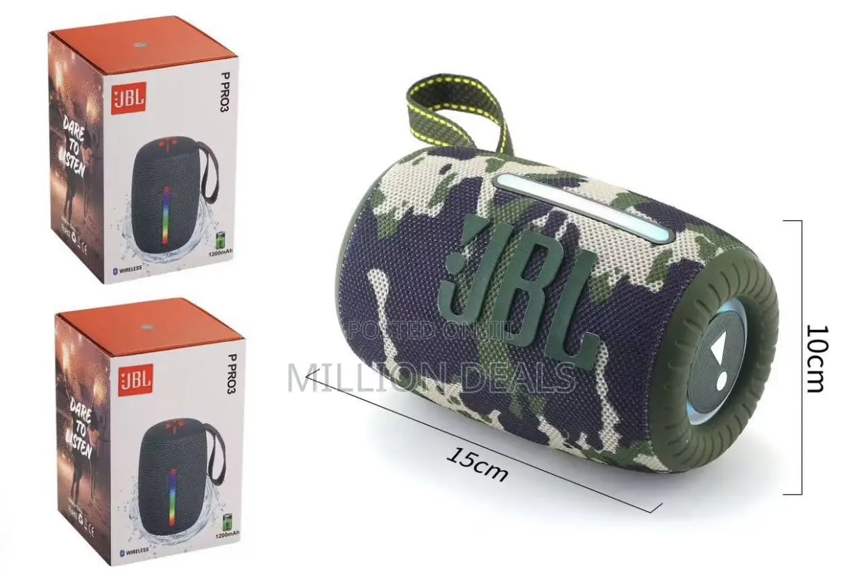 Clone JBL P Pro3 Bluetooth Wireless Speaker 1200mah