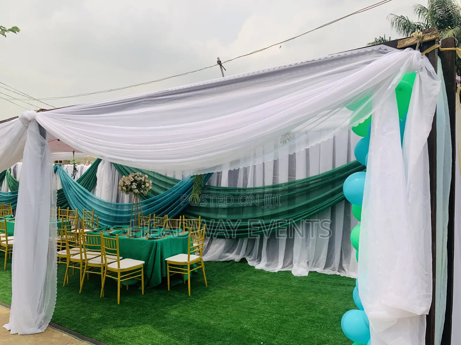 Intimate Burial Reception Decoration in a Compound