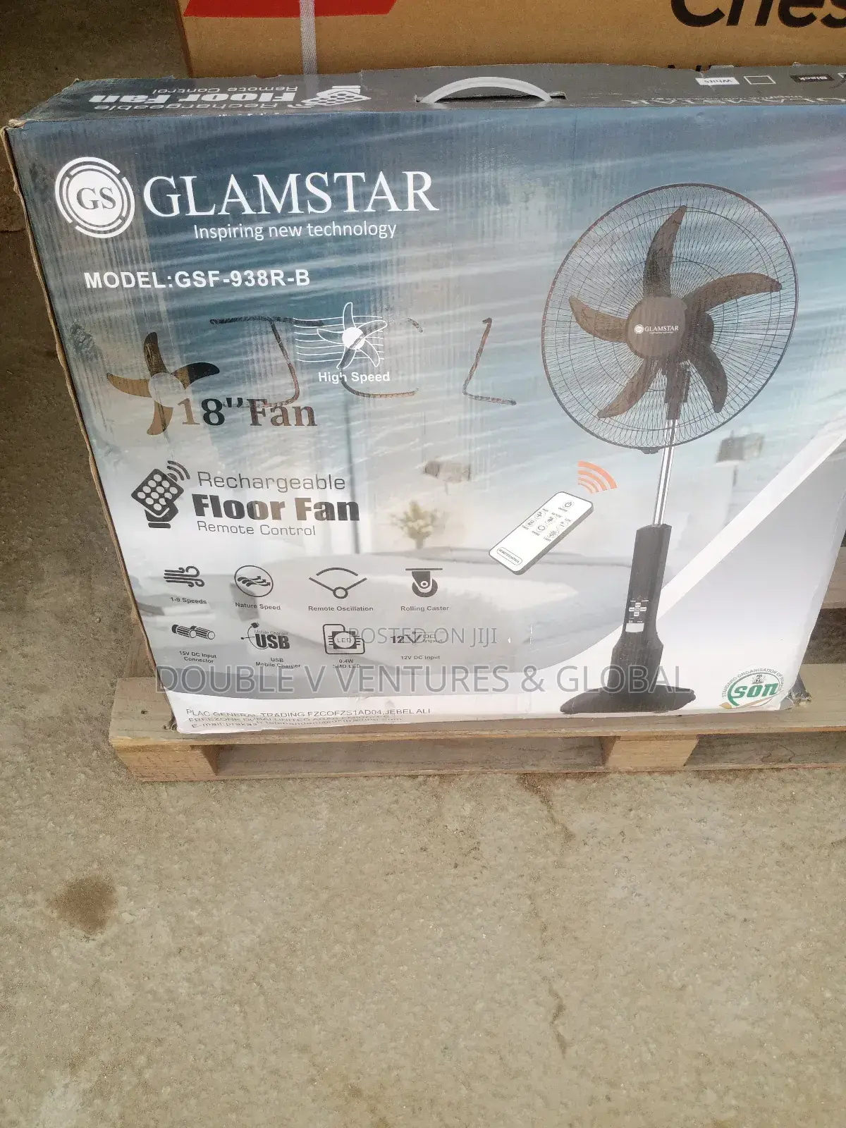 Glamstar Rechargeable Fan