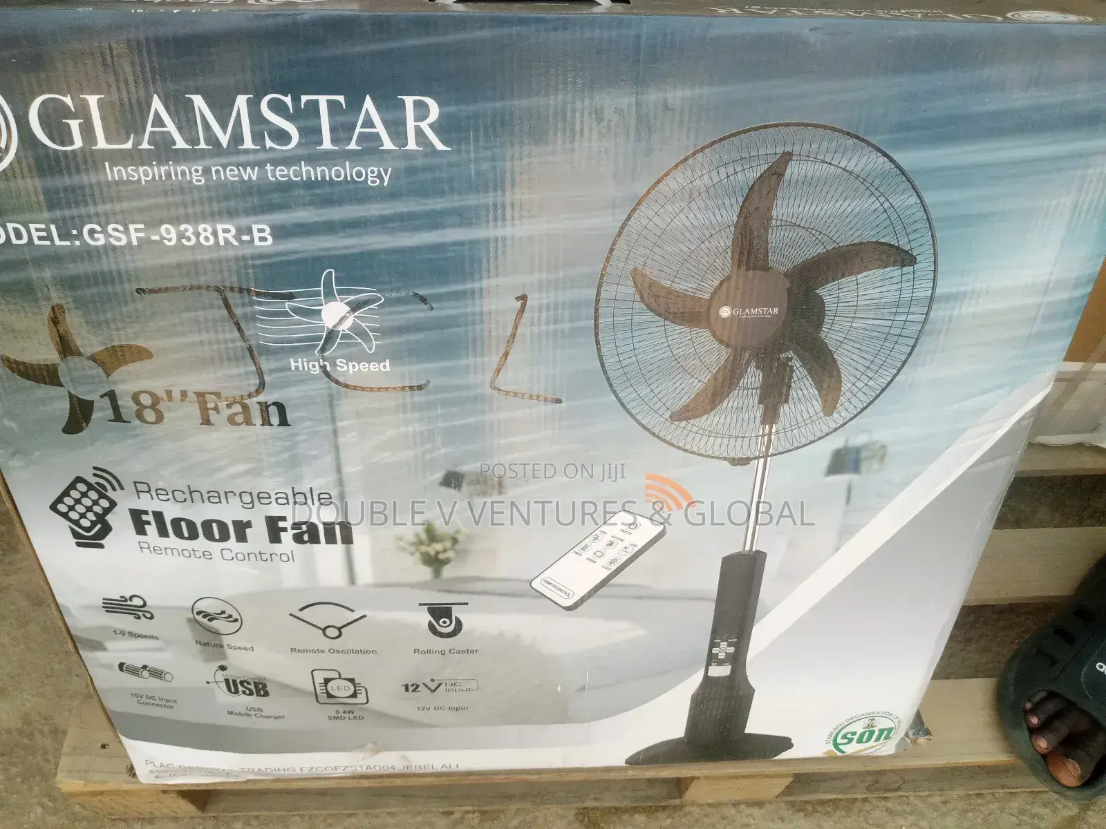 Glamstar Rechargeable Fan
