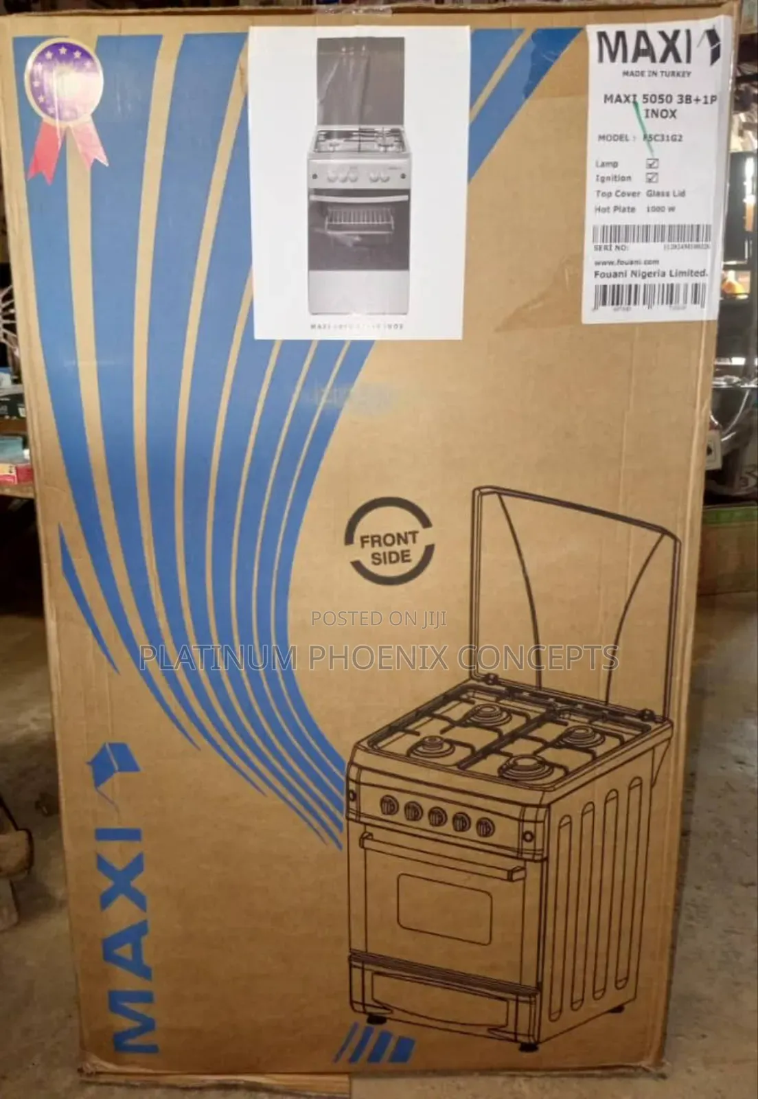 Maxi Gas Cooker (3 Gas Plus 1 Electric Burner