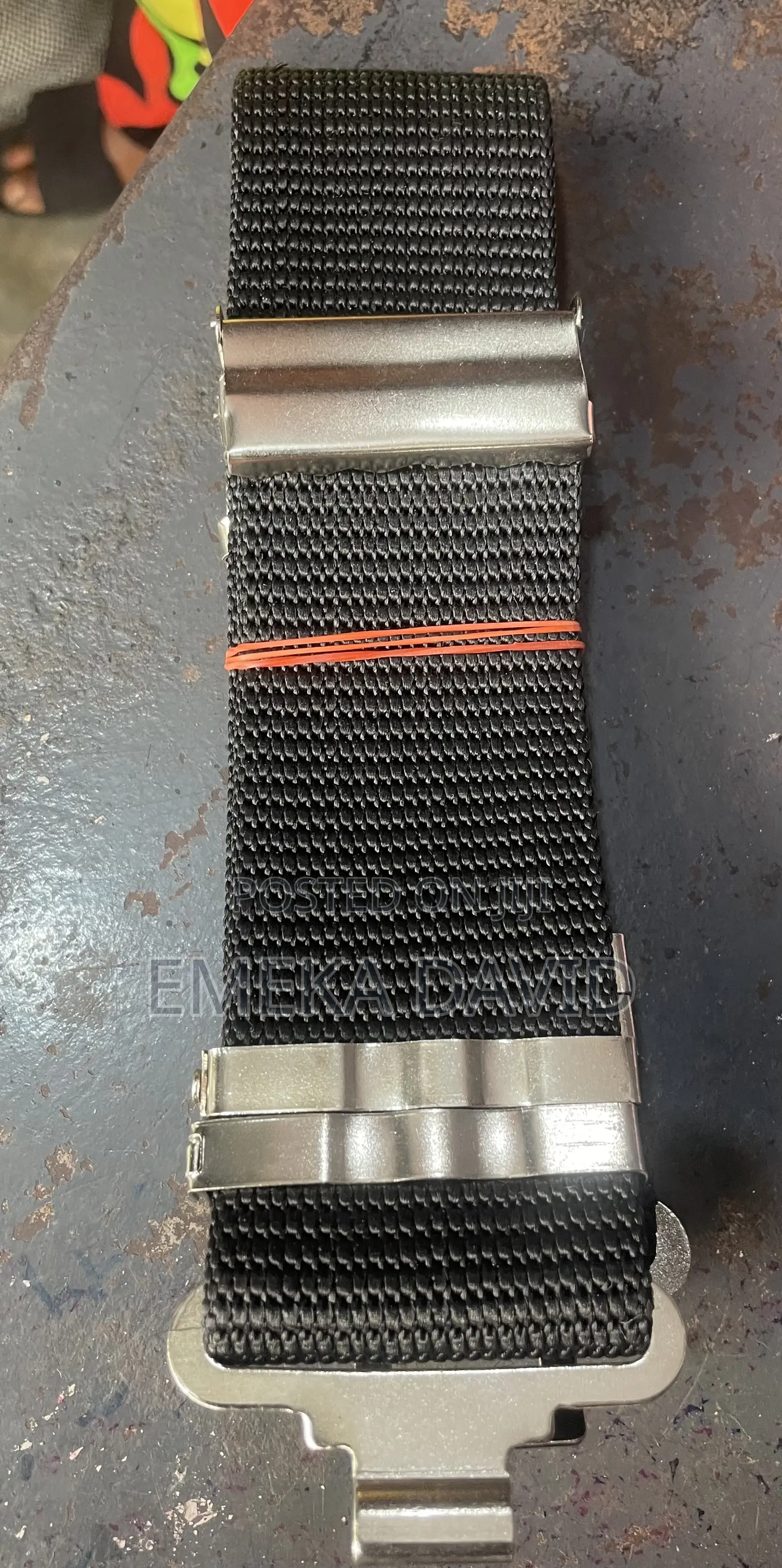 Black Security Belt With Iron Buckle