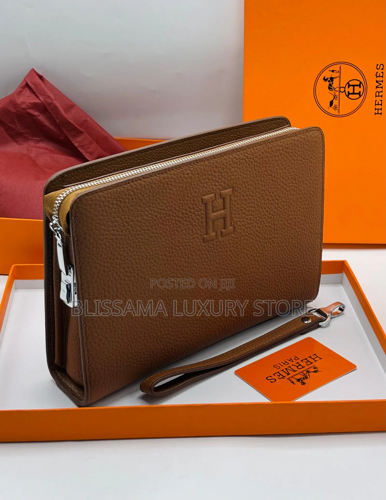 Hermes Quality Leather Luxury Men Armpit Purse