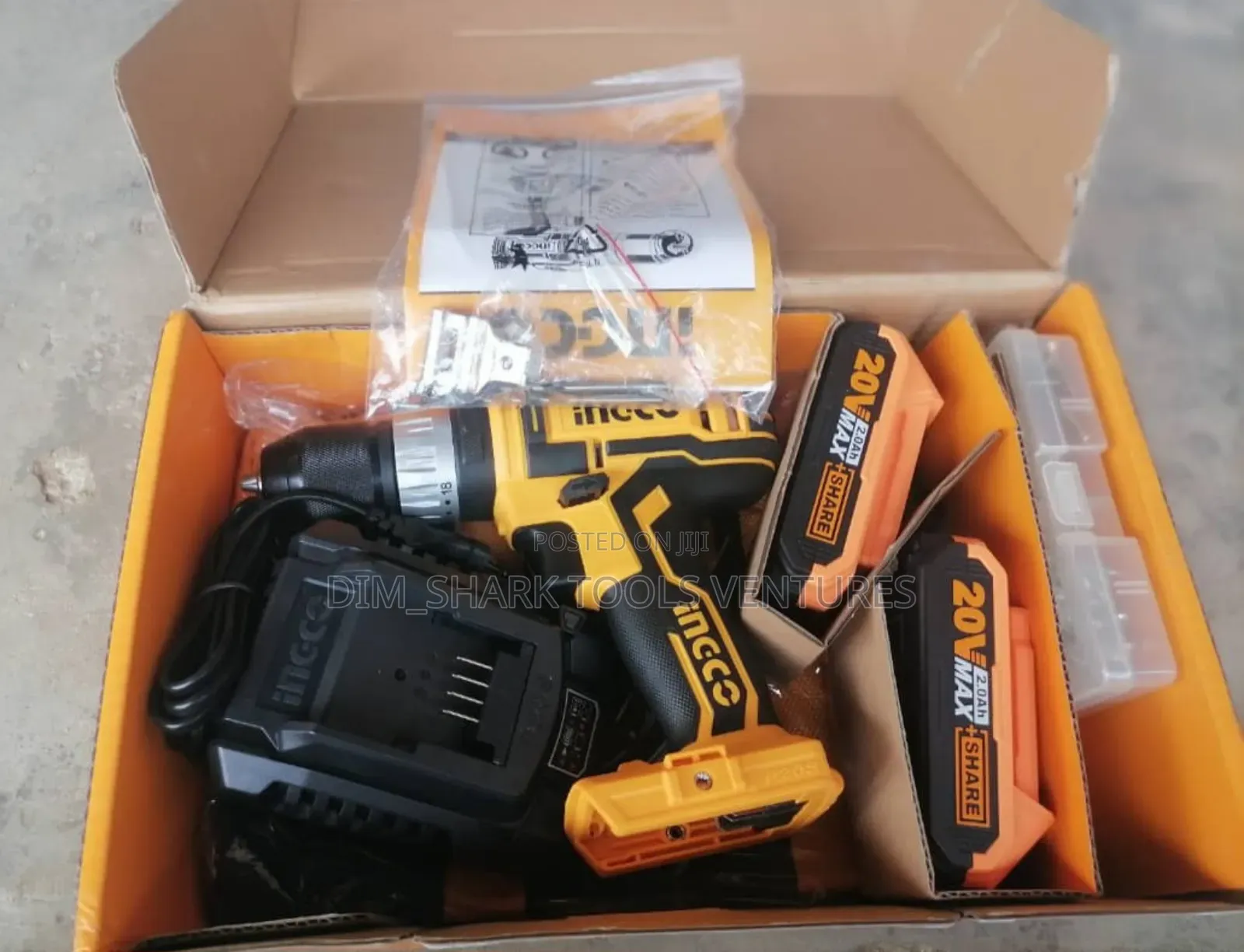 Ingco 20V Lithium Ion Impact Drill/Cordless Hammer Drill