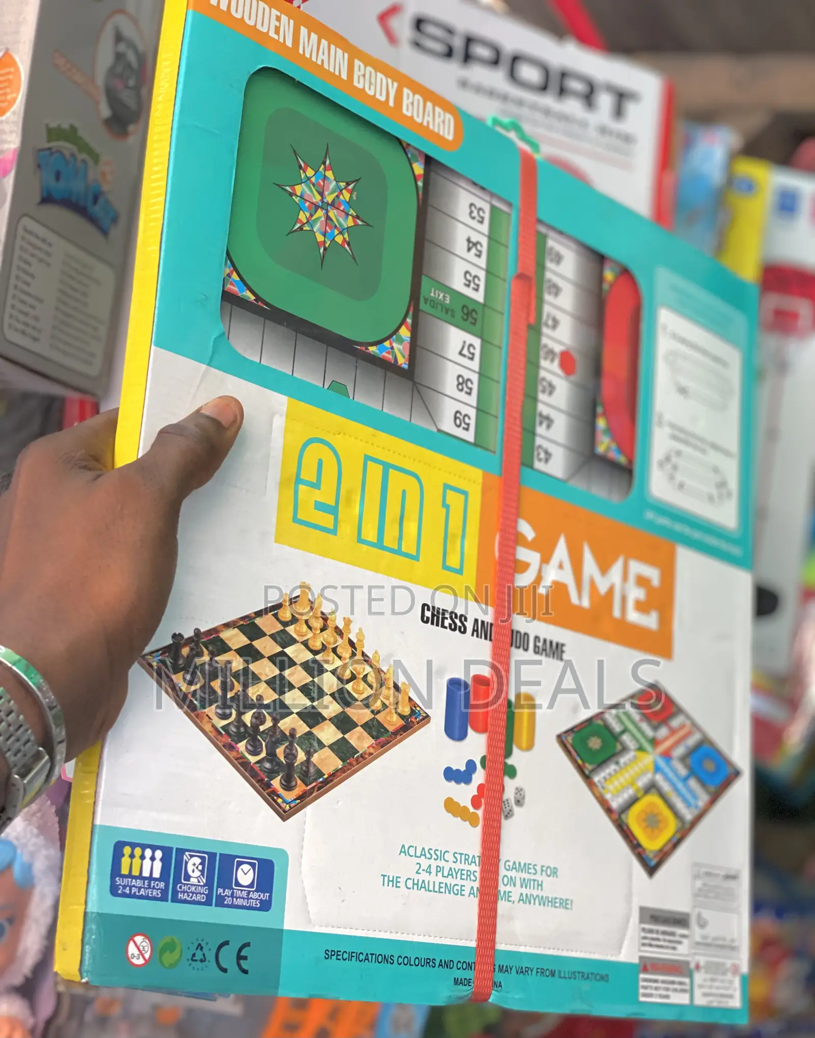 2in1 Chess/Ludo Wooden Body Board Game