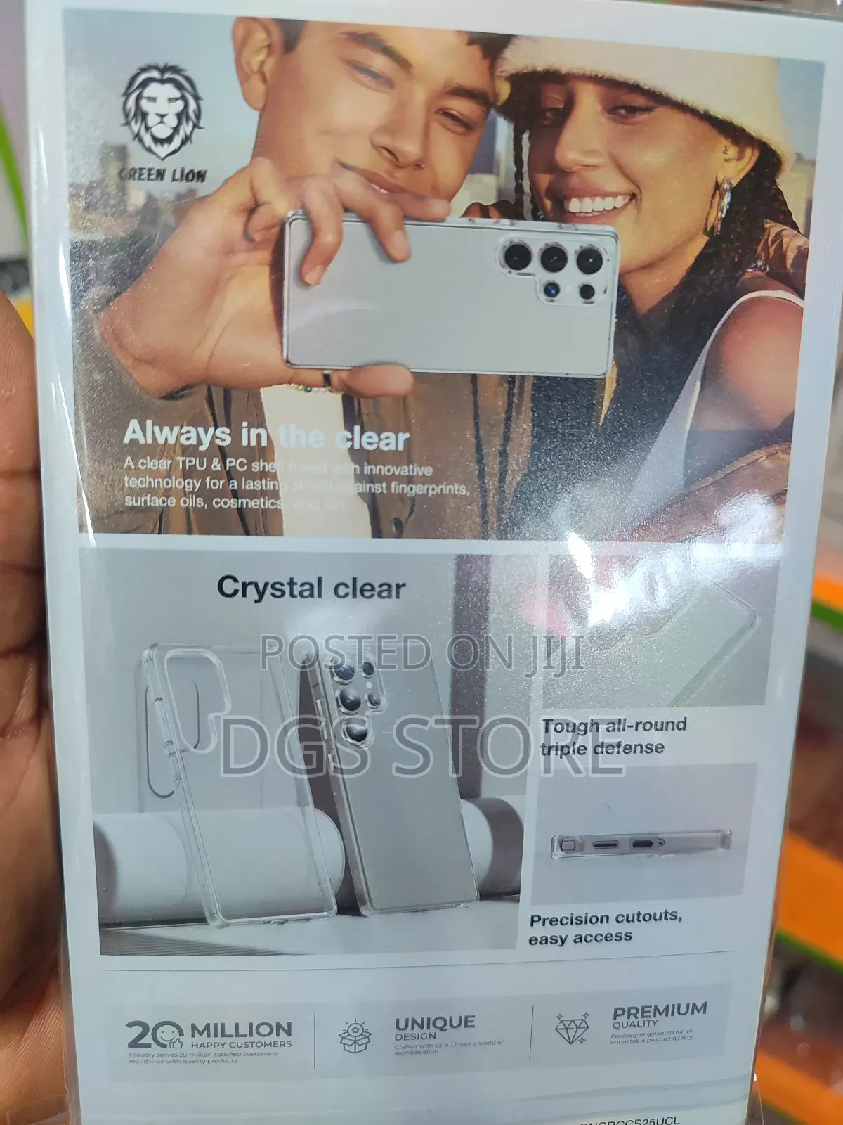 Green Lion Crystal Clear Case For Samsung Galaxy S25