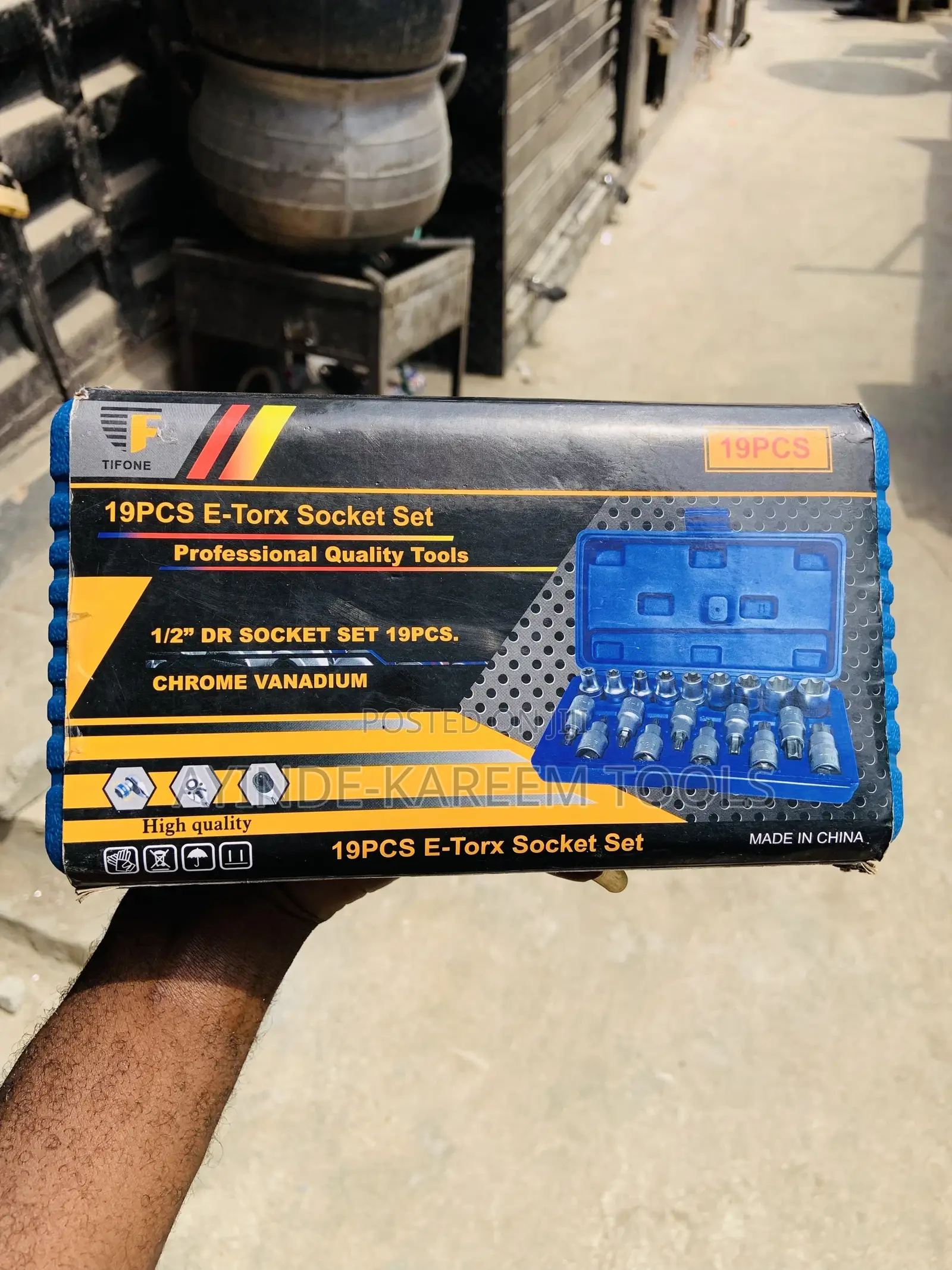 19pcs 1/2” Dr E-Torx Socket Set