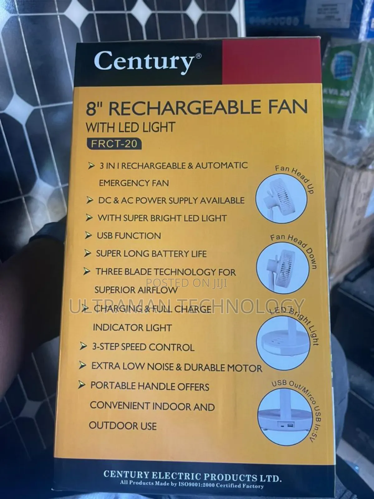 Rechargeable Table Fan 8inches