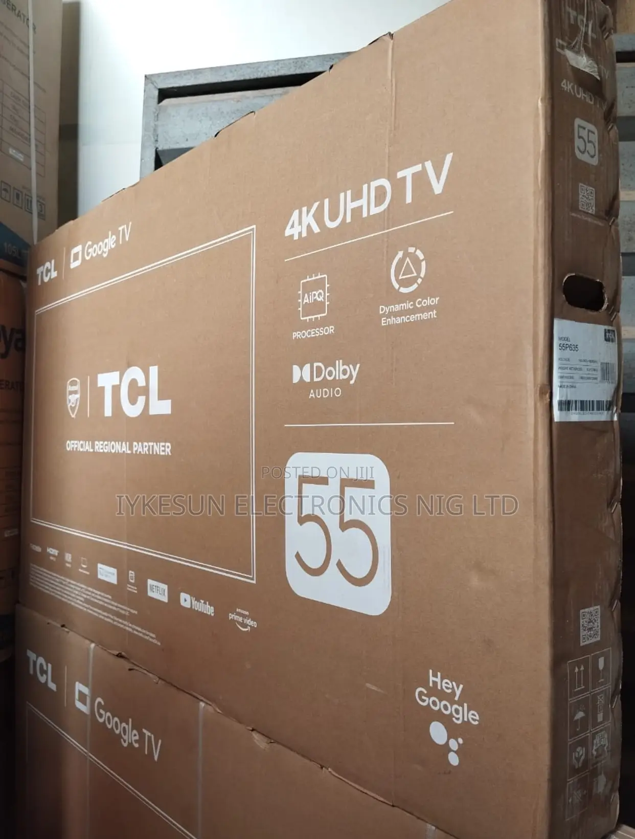 Original TCL Google TV 55” 4KUHD Smart Netflix Youtube Etc