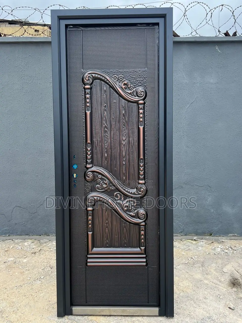 Copper Cast Door Bible Design