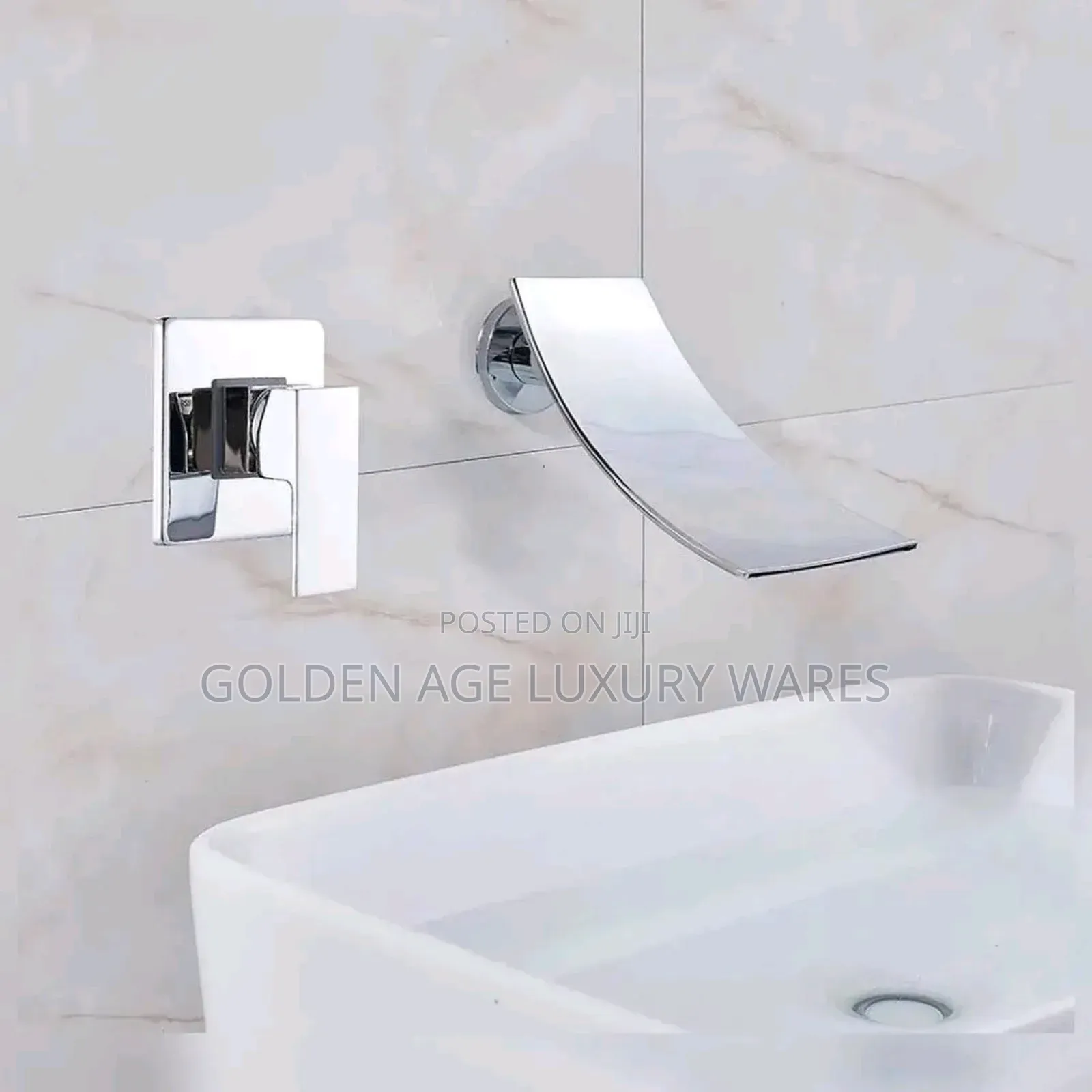 Waterfall Conduit Basin Mixer Chrome