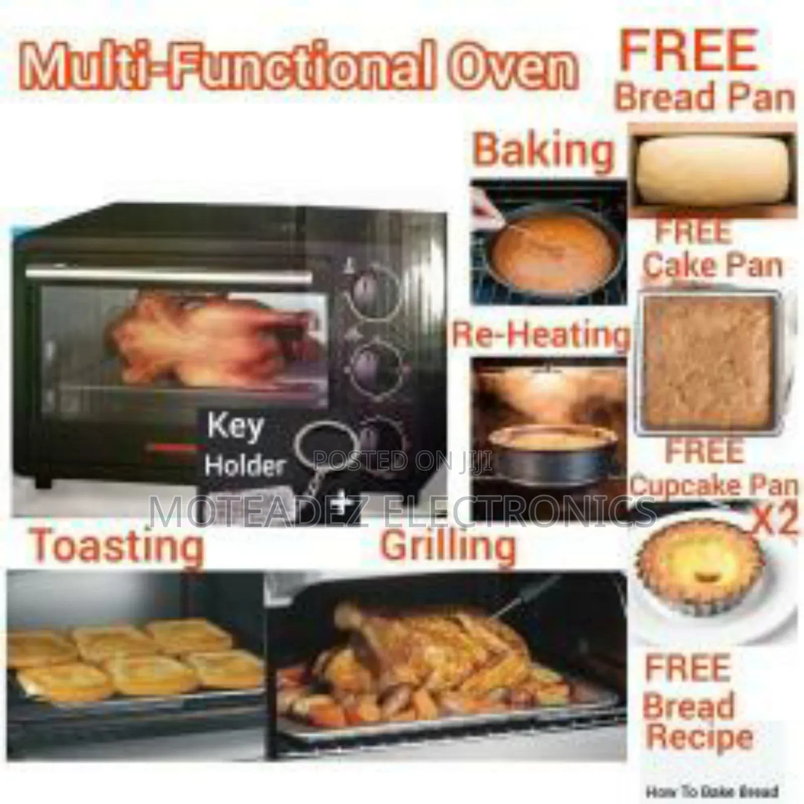 Eurosonic 55L Table Top Electric Oven With Grill Function