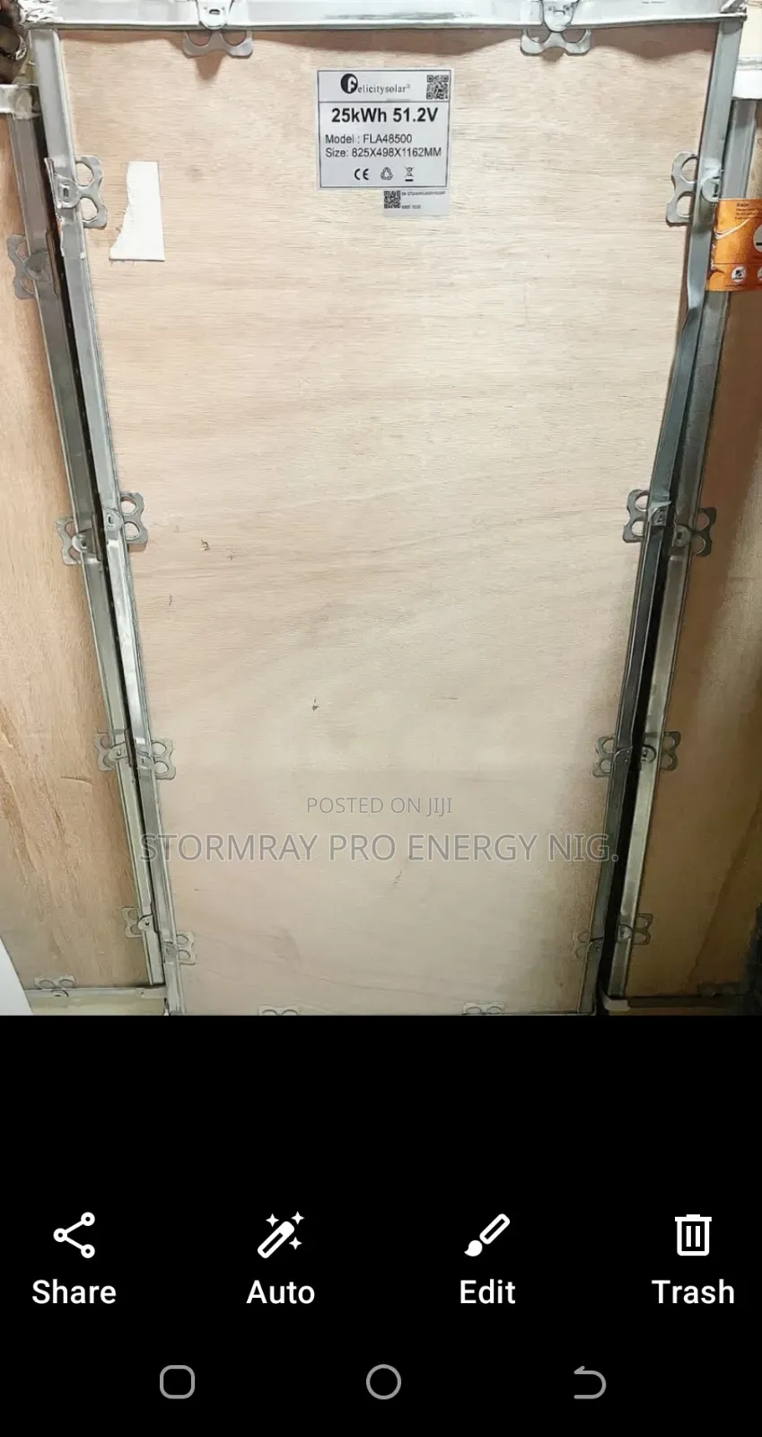 25kwh Felicity Lithium Battery