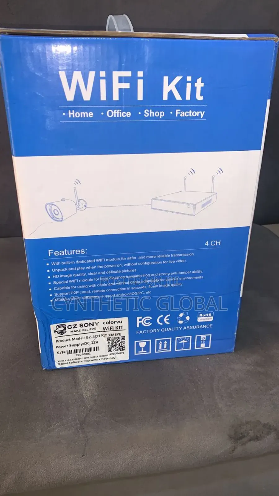 Gz SONY 5G H.265 4 Channel Wireless NVR Wi-Fi CCTV KIT