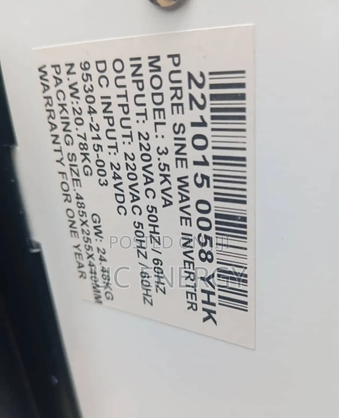 3.5kva Yohako Solar Inverter 24V