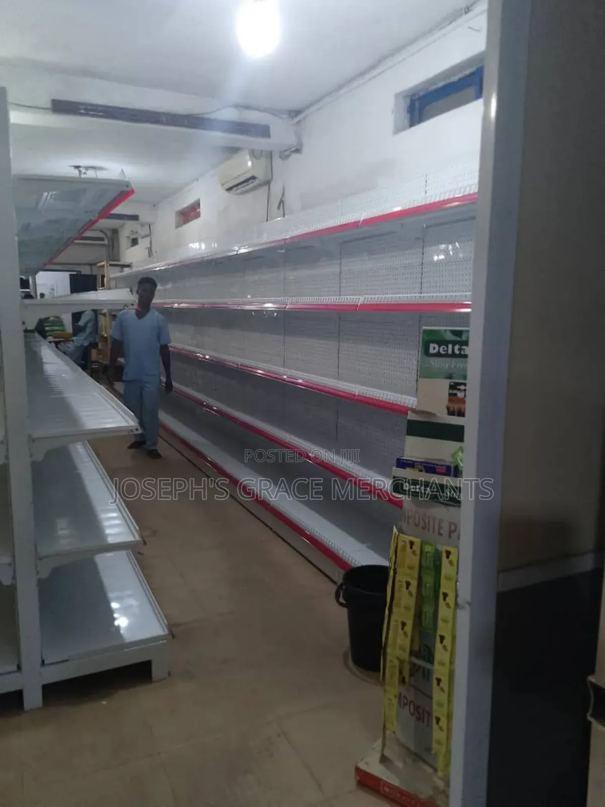 Supermarket Single Side Metal Shelve, 2.5mm Metal Thickness