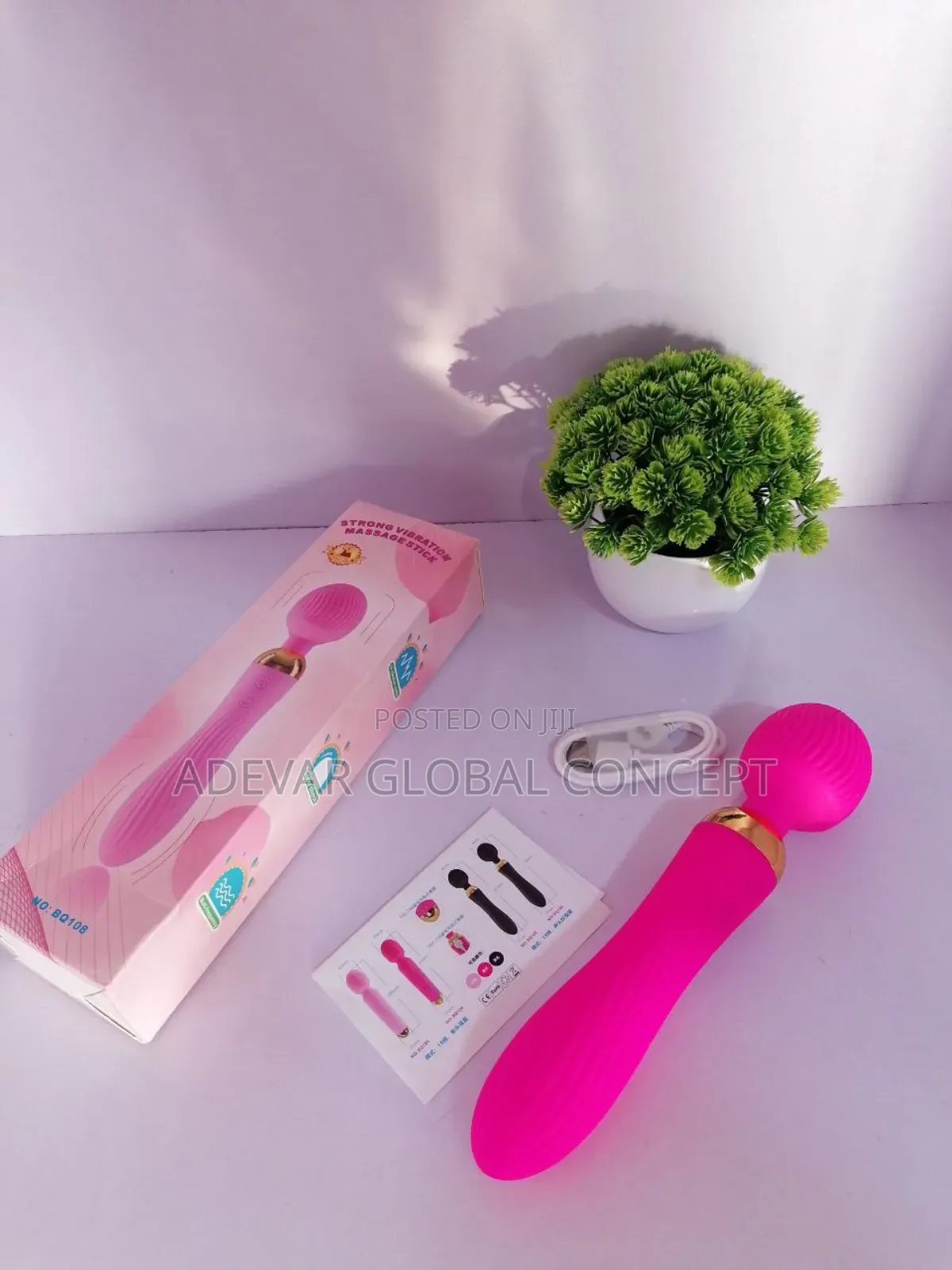 Multifunction Big Magic Wand Rechargeable Vibrator Dildo Sex Toy Women